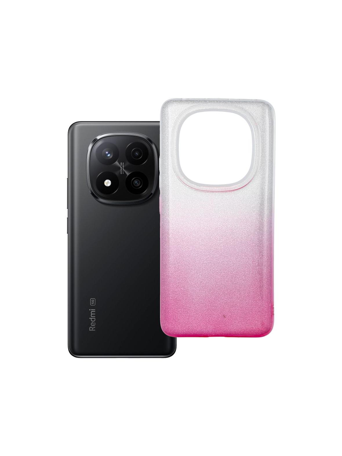 Futerał do Xiaomi Redmi NOTE 14 PRO PLUS 5G Shining transparentny różowy