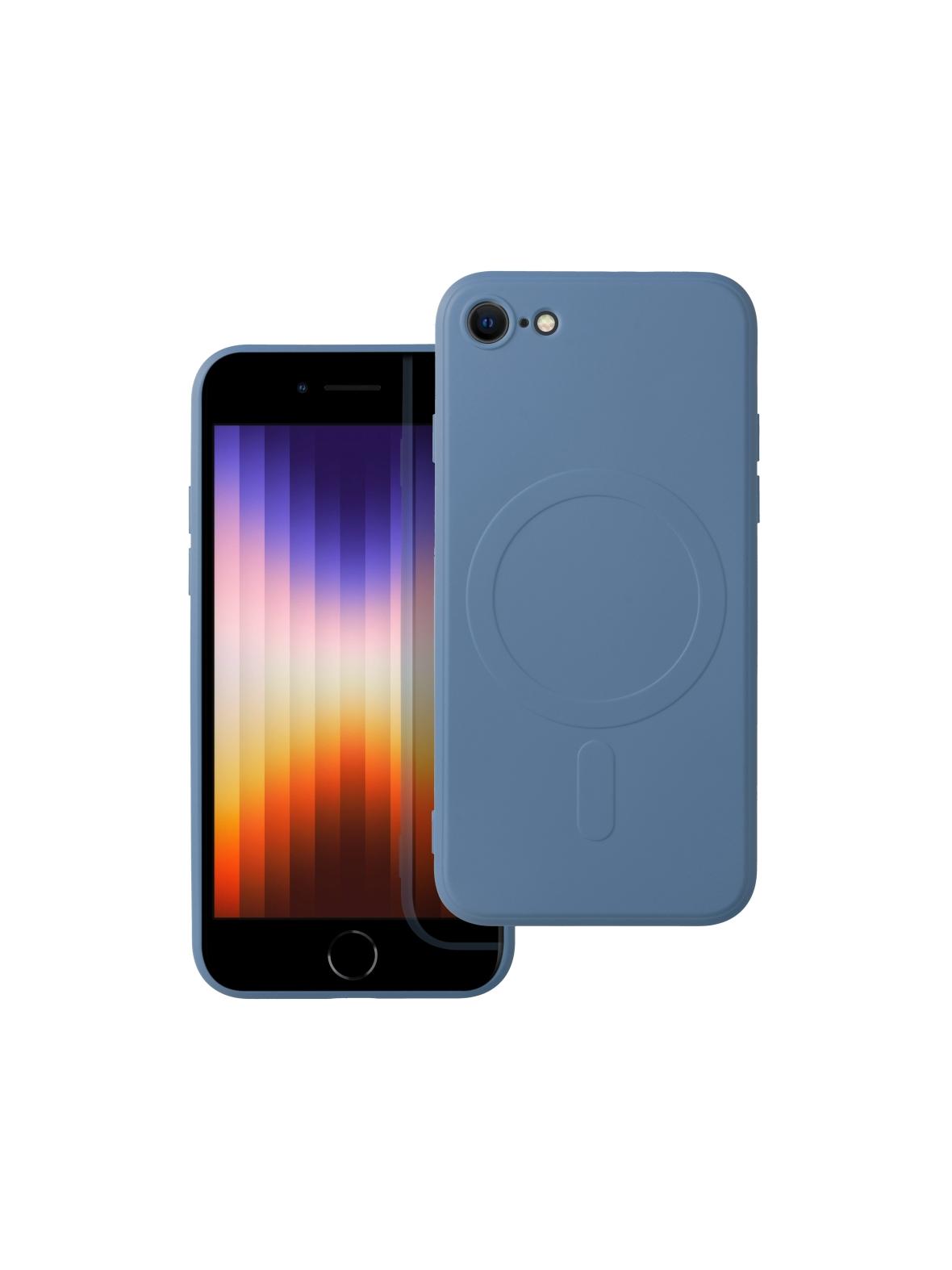 Futerał SILICONE MAG COVER kompatybilny z MagSafe do IPHONE 7 / 8 / SE 2020 / SE 2022 niebieski