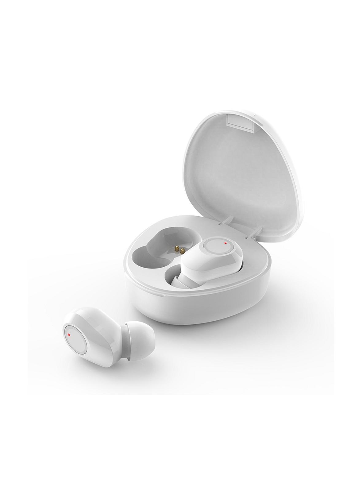 Słuchawki bezprzewodowe douszne TWS + stacja dokująca M9 białe