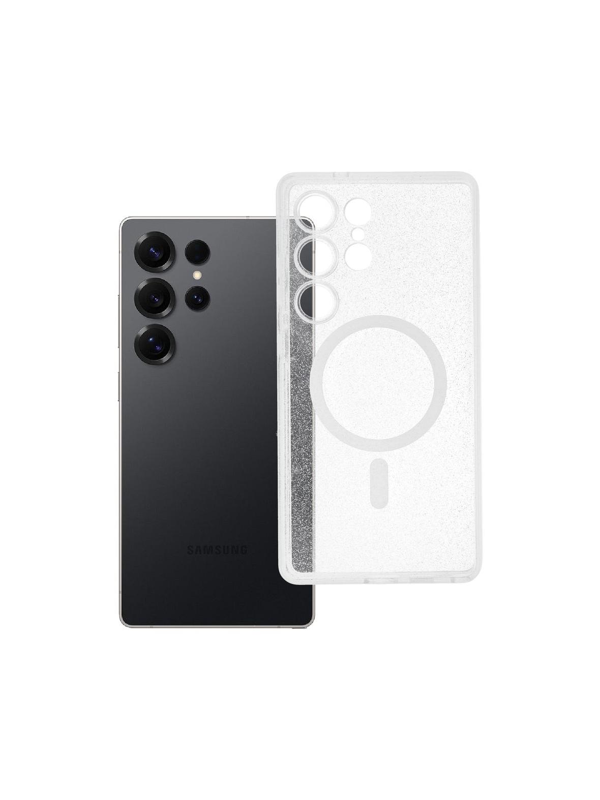 Futerał do Samsung S25 ULTRA Clear Mag Cover (STR) zgodny z MagSafe transparentny glitter
