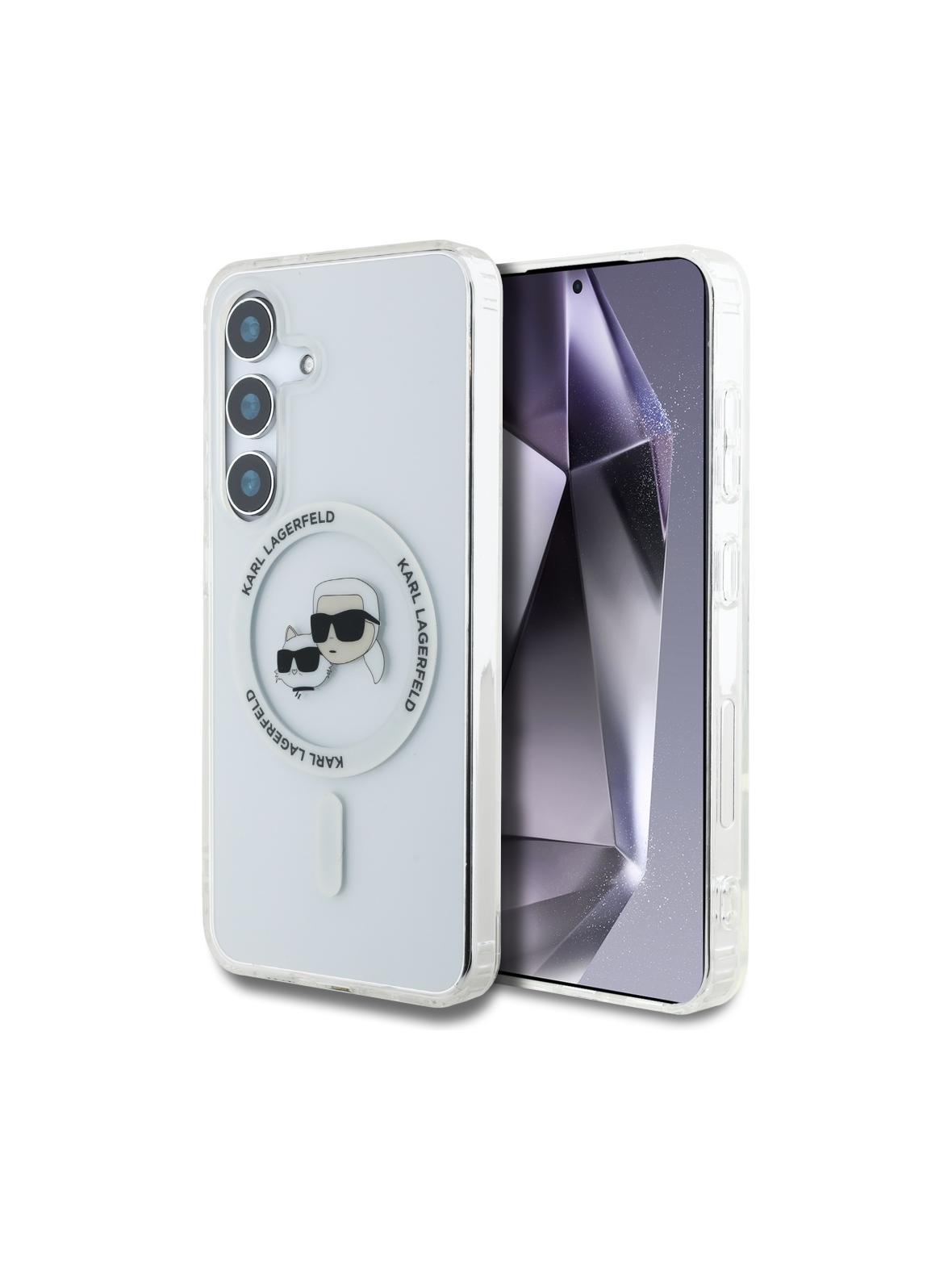 KARL LAGERFELD futerał do SAMSUNG S25 Plus KLHMS25MHLSKCH (Magnetic IML Metal KC Heads) biały