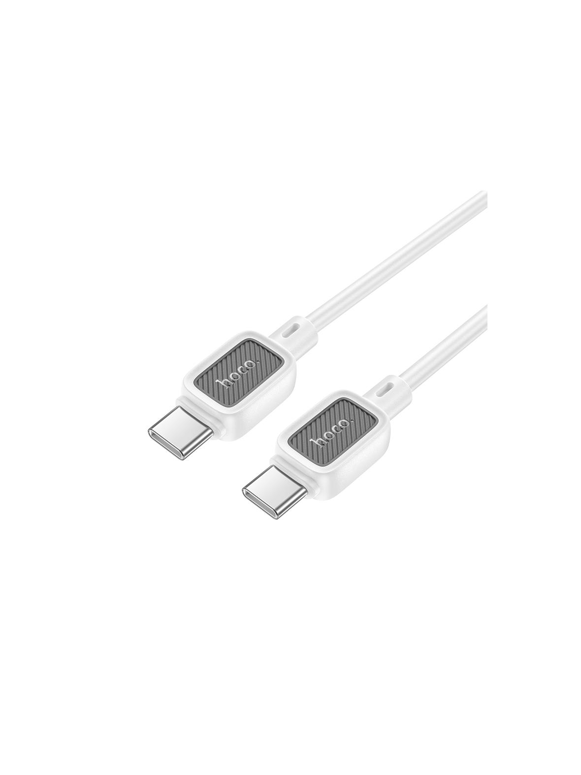 Kabel USB C do USB C Hoco 3A 60W 1 m X108 biały