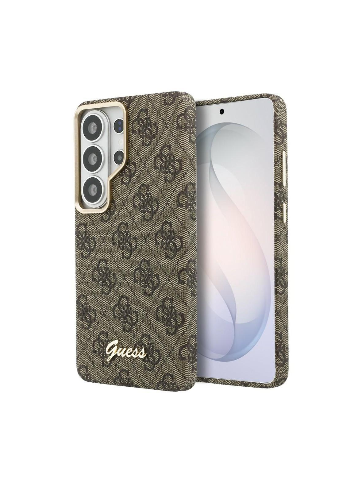 GUESS futerał do SAMSUNG S26 Ultra GUHMS26L5P4FWMSW (4G Script MagSafe) brązowy