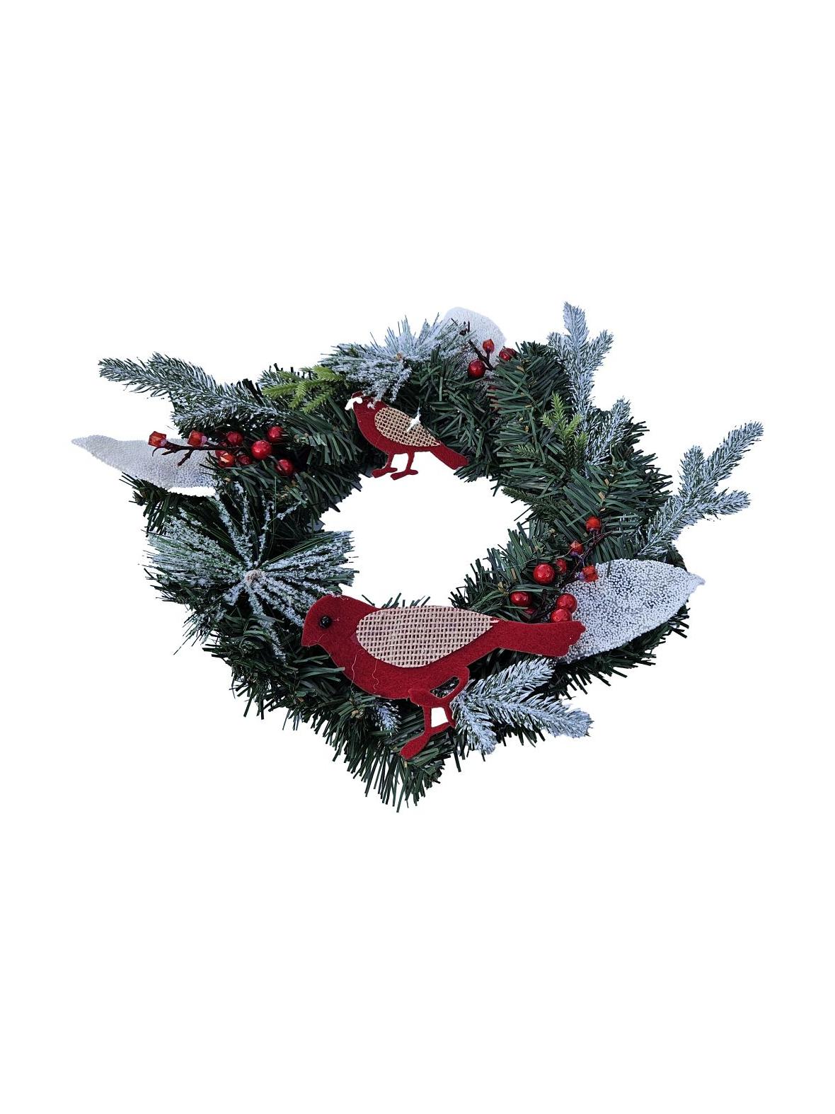 Stroik świąteczny wieniec dekoracyjny 30 cm RC-K-512 zielony