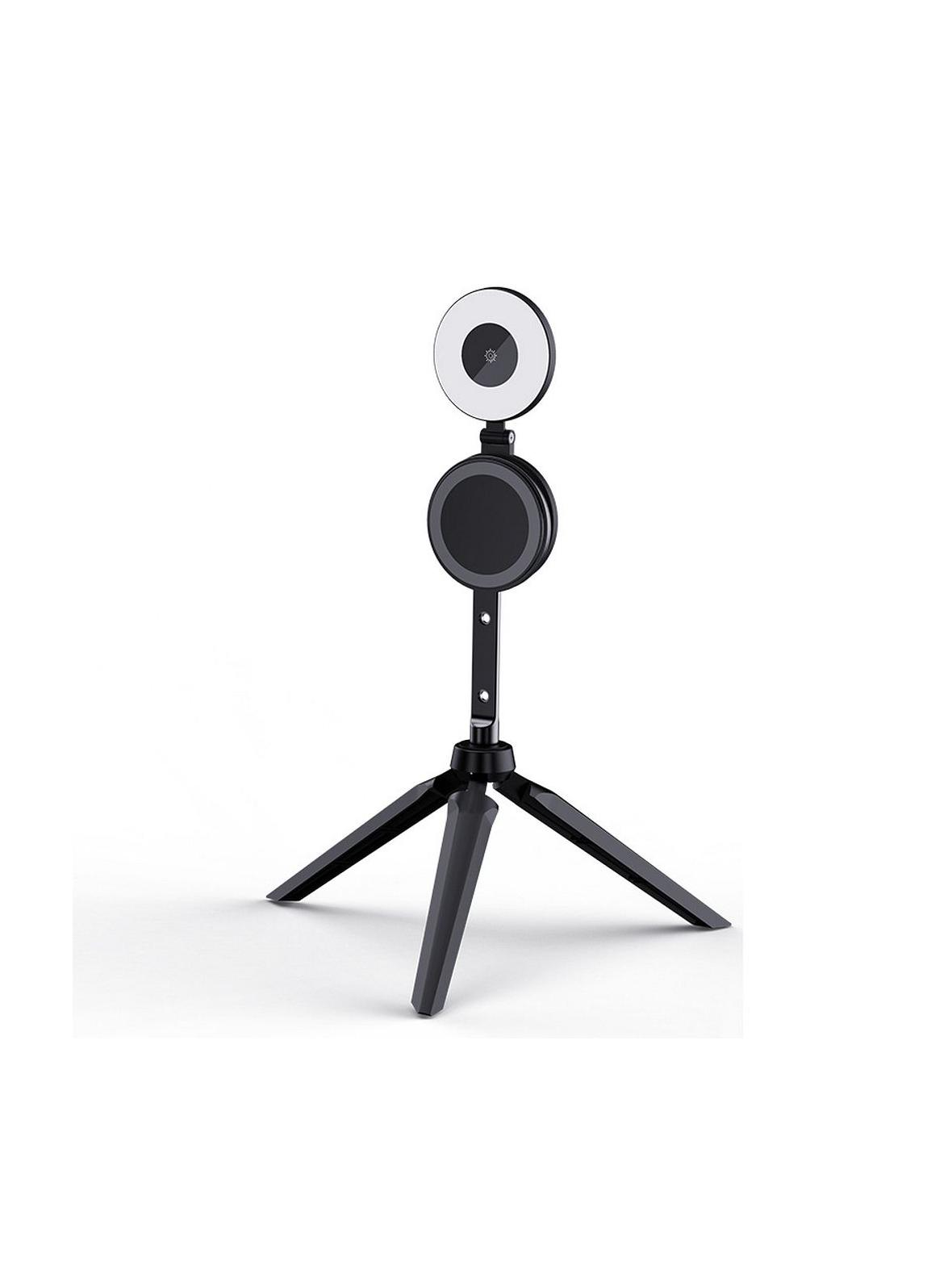 Mini podstawka magnetyczna do telefonu z lampką kompatybilna z MagSafe czarna