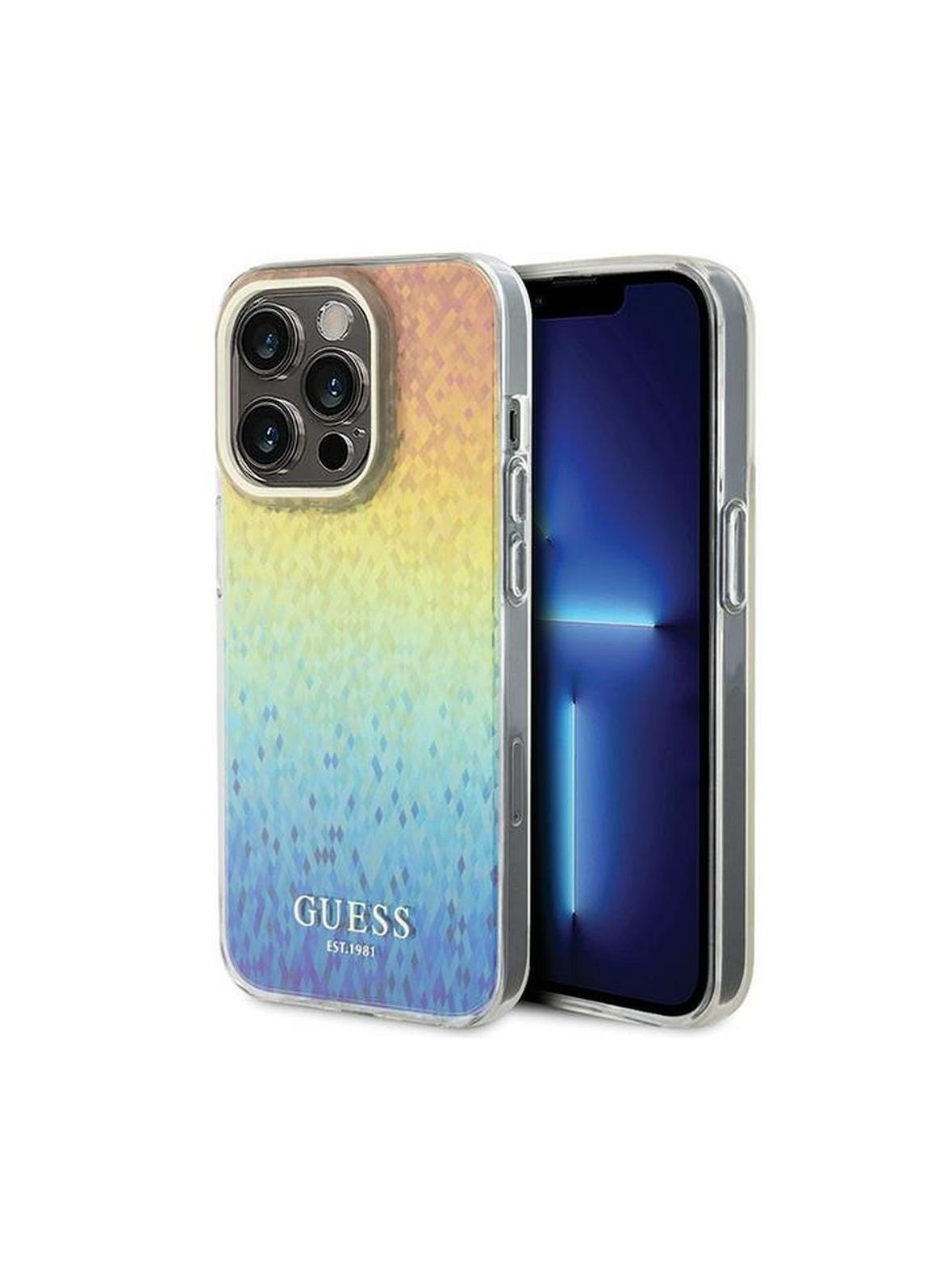 GUESS futerał do IPHONE 14 Pro GUHCP14LHDECMI (IML Faceted Mirror / disco iridescent) wielokolorowy