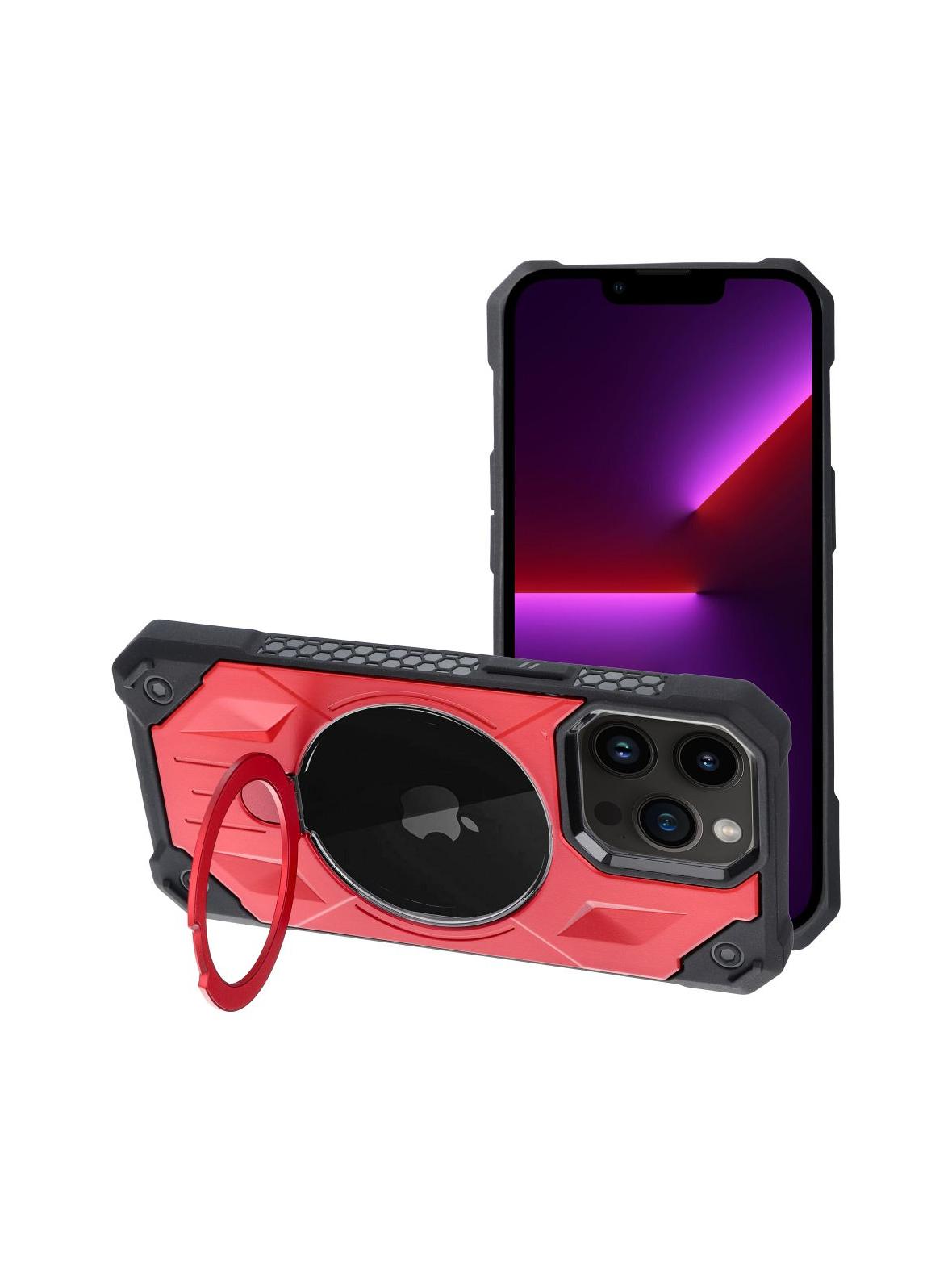 Futerał ARMOR MAG COVER kompatybilny z MagSafe do IPHONE 13 Pro Max czerwony