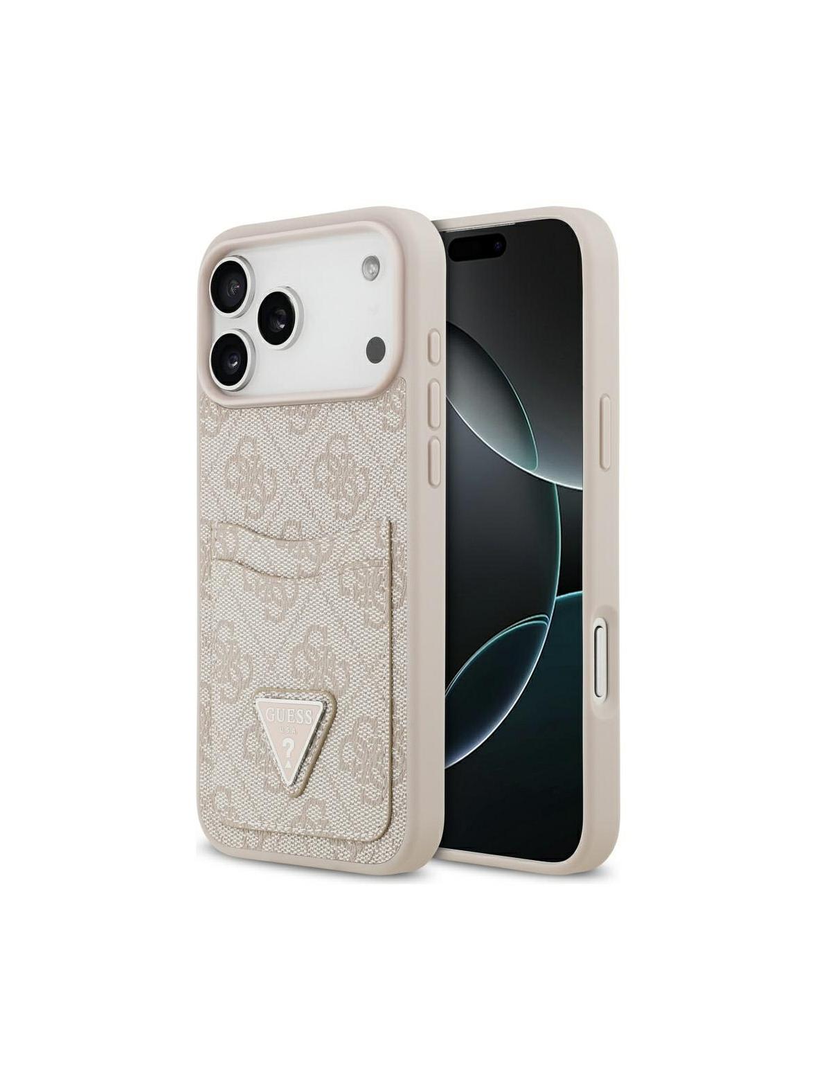 GUESS futerał do IPHONE 17 Pro Max GUHCP17XP4TPP (4G Double Card Triangle) różowy