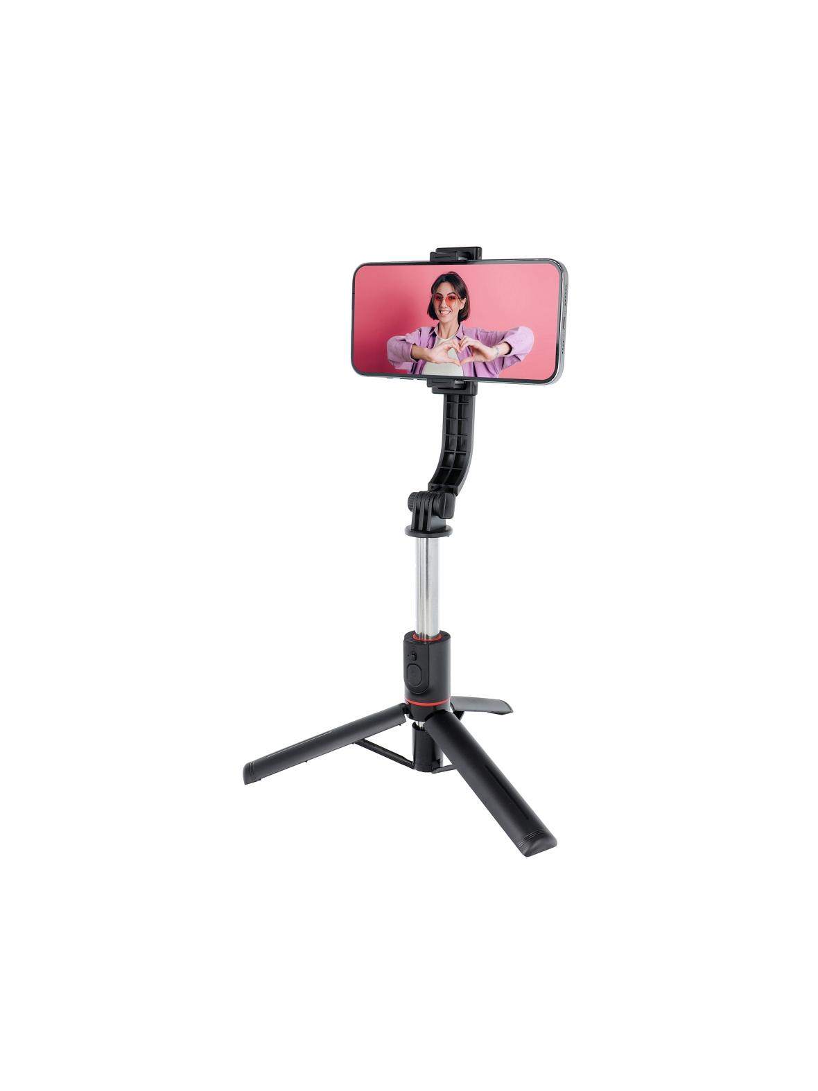 Uchwyt selfie z pilotem bezprzewodowym tripod SSTR-13 czarny