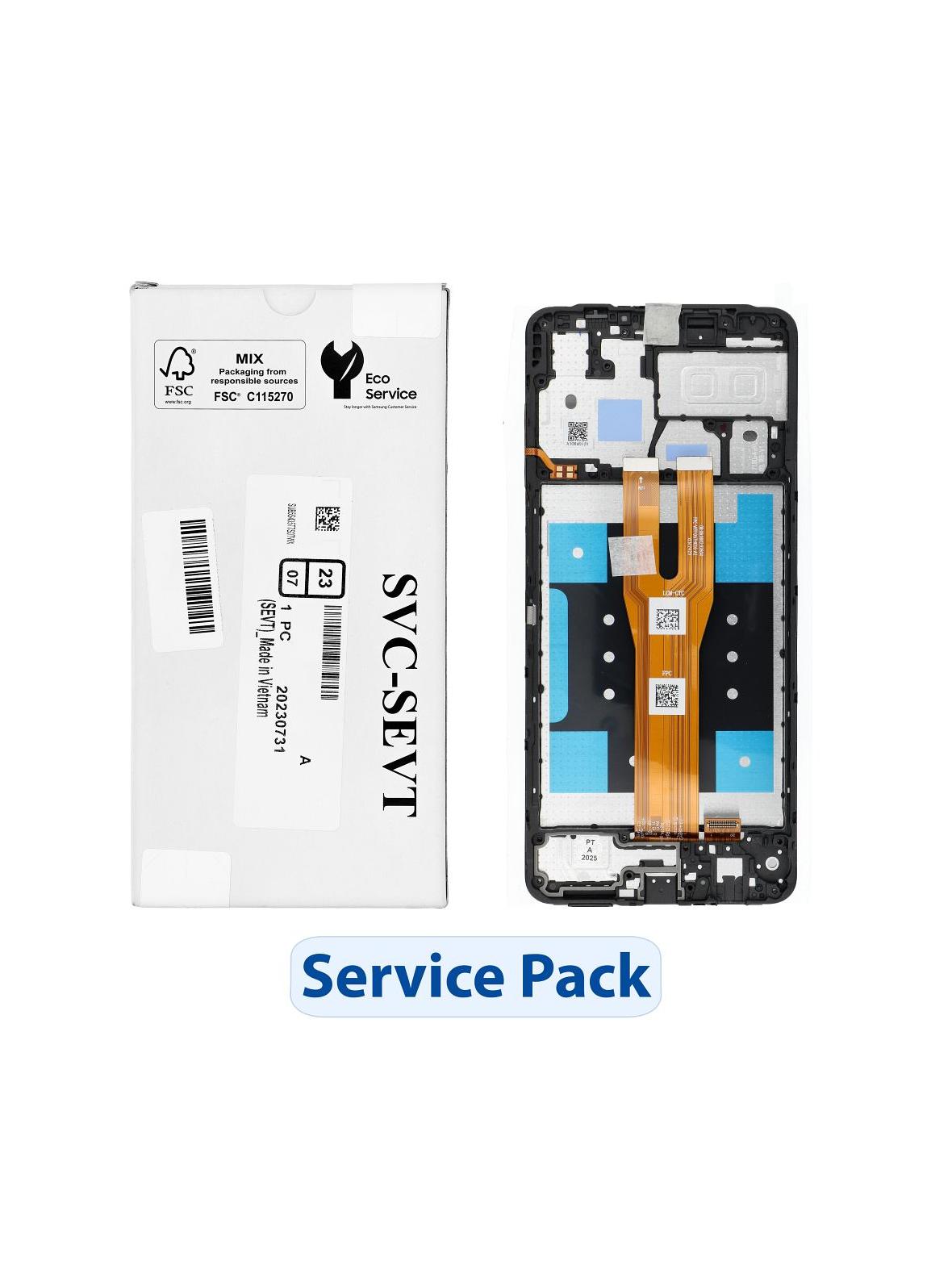 ServicePack Wyświetlacz LCD do SAMSUNG A06 A065 GH81-26440A Black