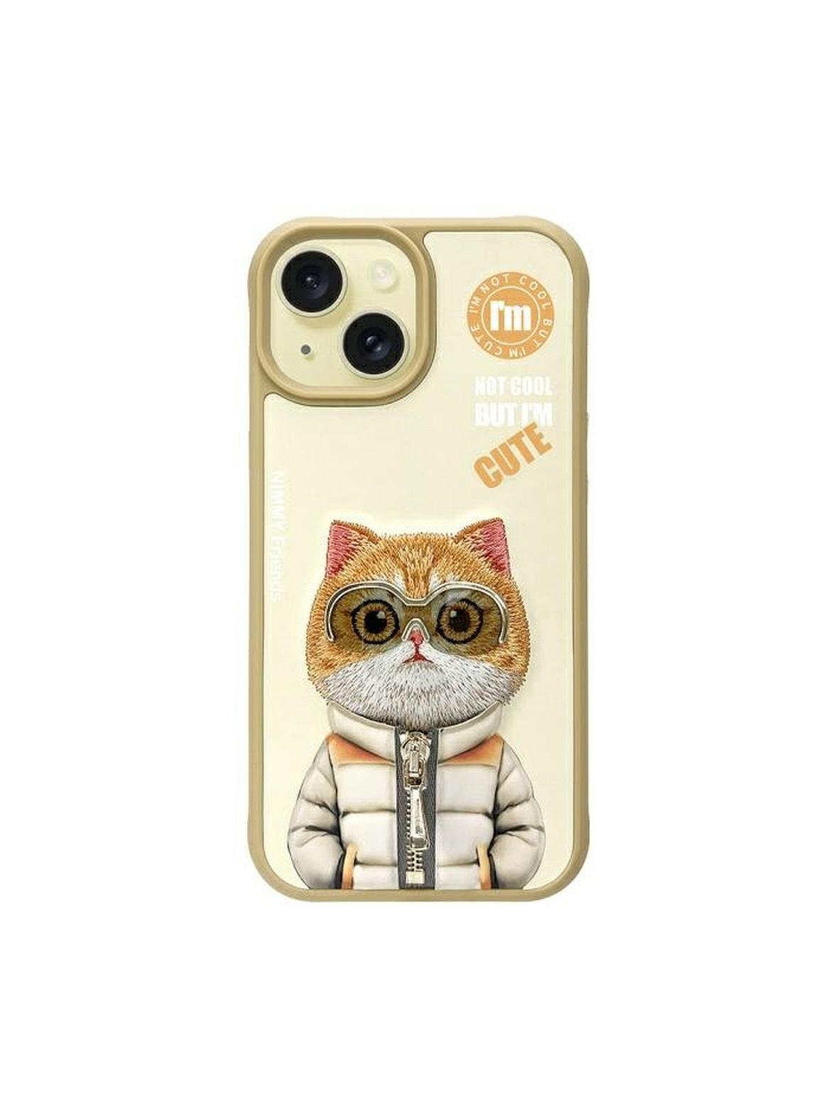 NIMMY futerał COOL&CUTE 2.0 Cat do IPHONE 15 khaki