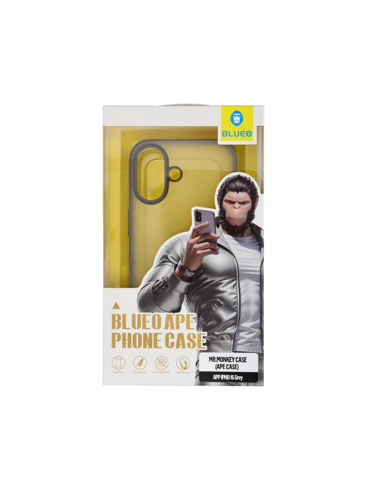 BLUEO APE Phone Case - Apple iPhone 16 szary