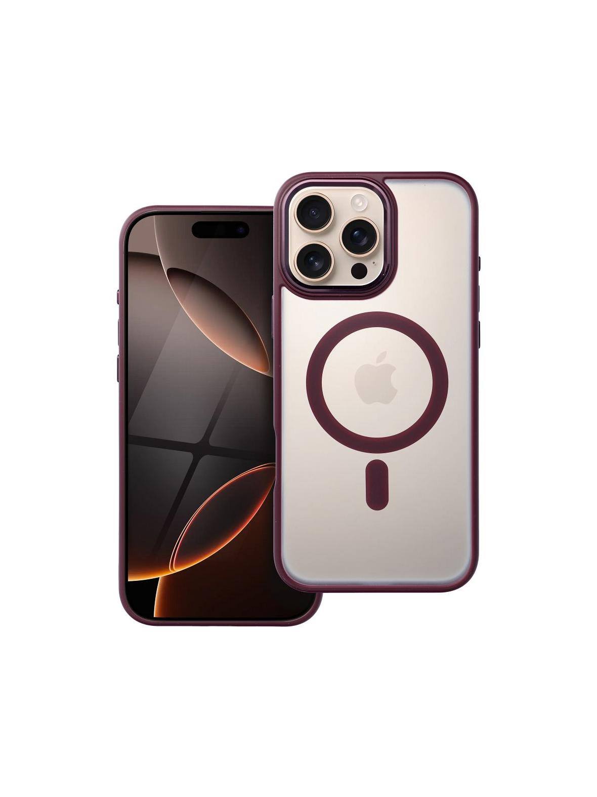 Futerał MATTE MAG COVER kompatybilny z MagSafe do IPHONE 16 Pro Max czerwony