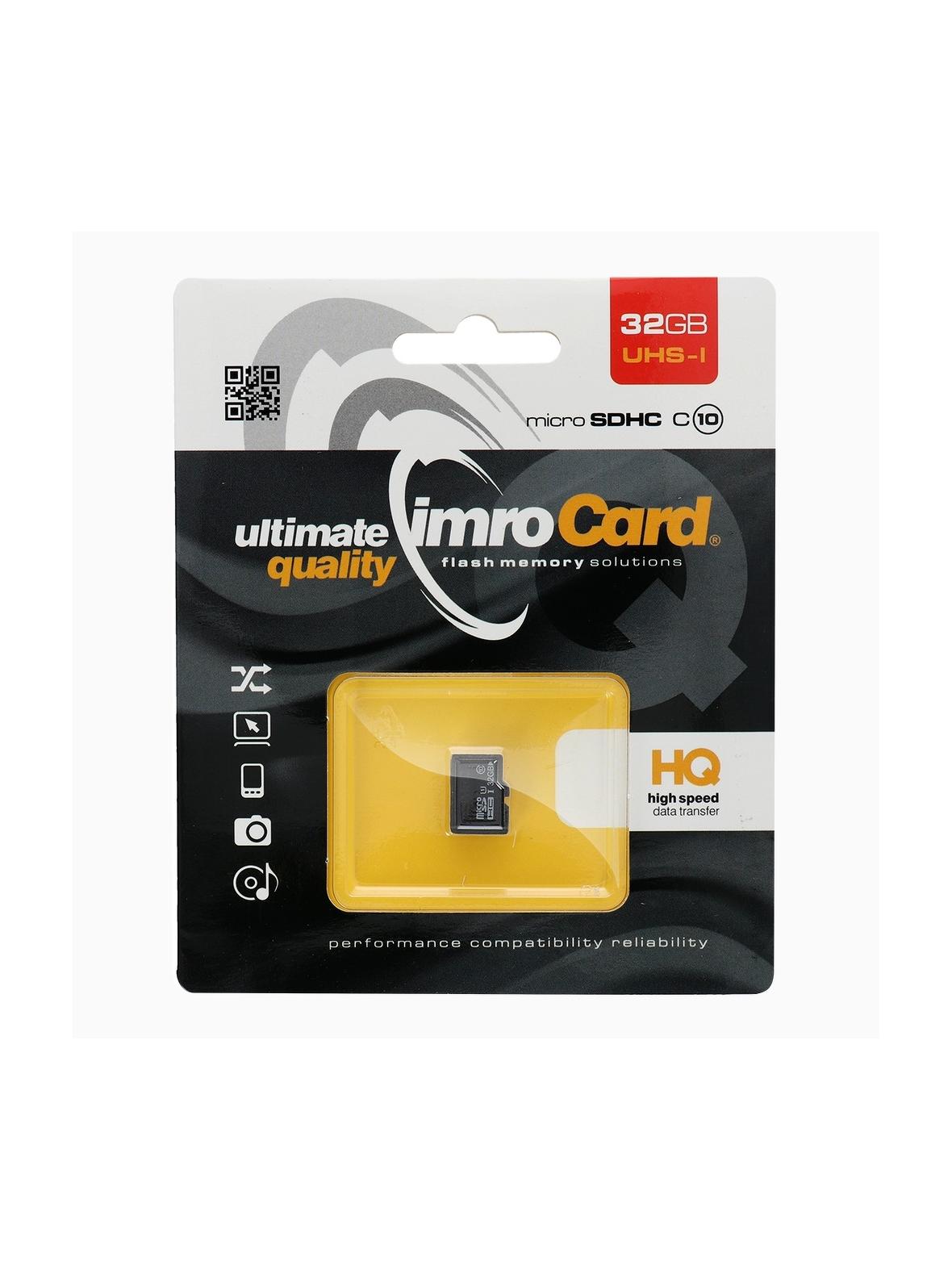 IMRO karta pamięci microSD 32GB 100MB/s class 10 UHS I