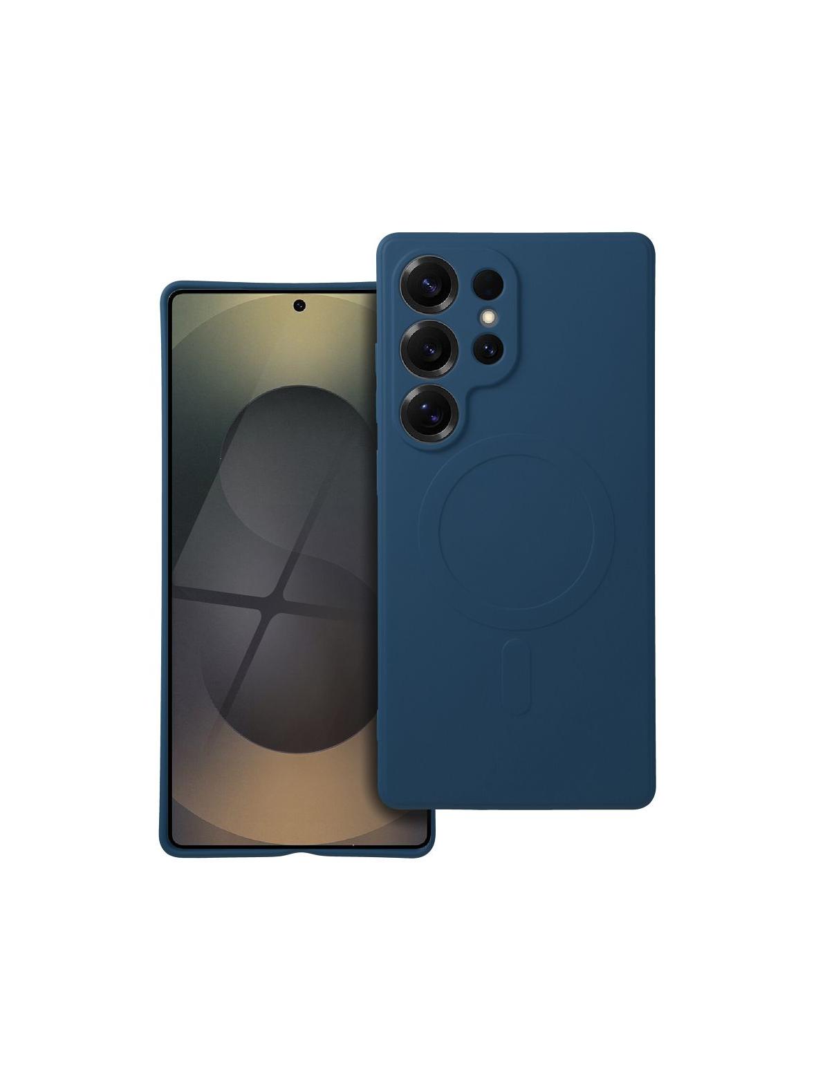 Futerał SILICONE MAG COVER kompatybilny z MagSafe do SAMSUNG S25 Ultra niebieski