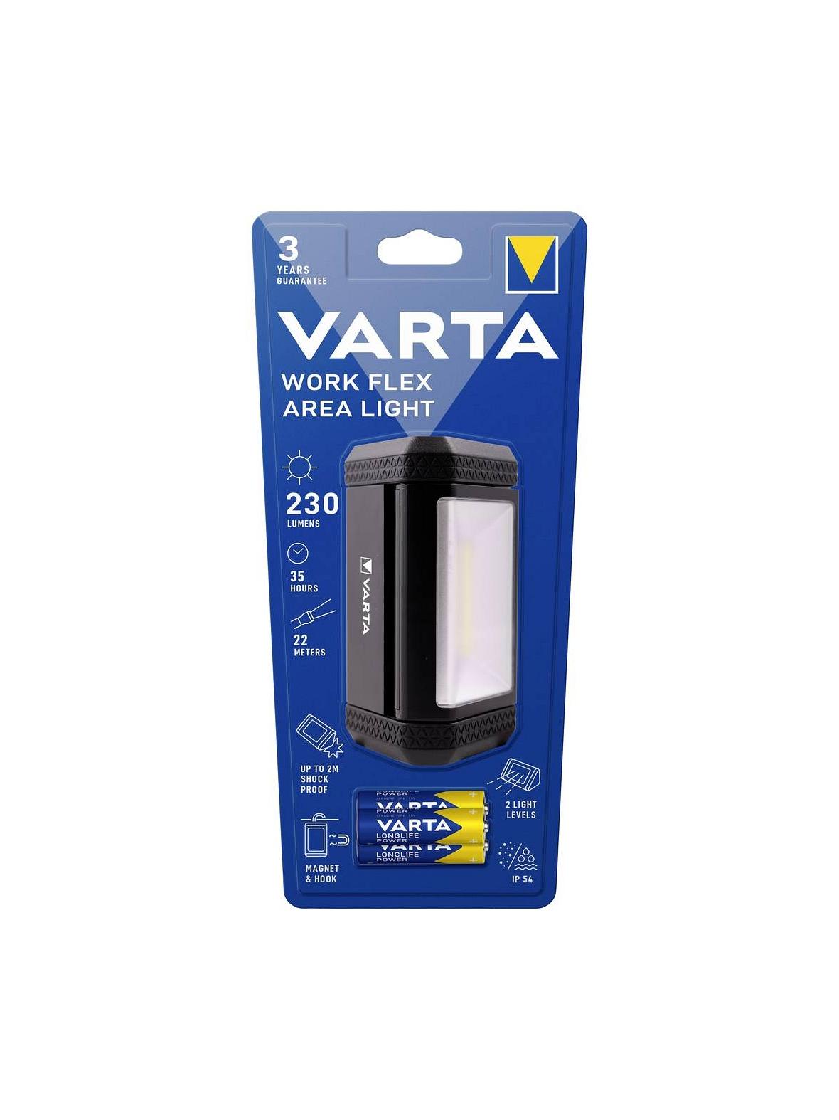VARTA latarka LED Work flex area 17648 + 3 x baterie R6 (AA)