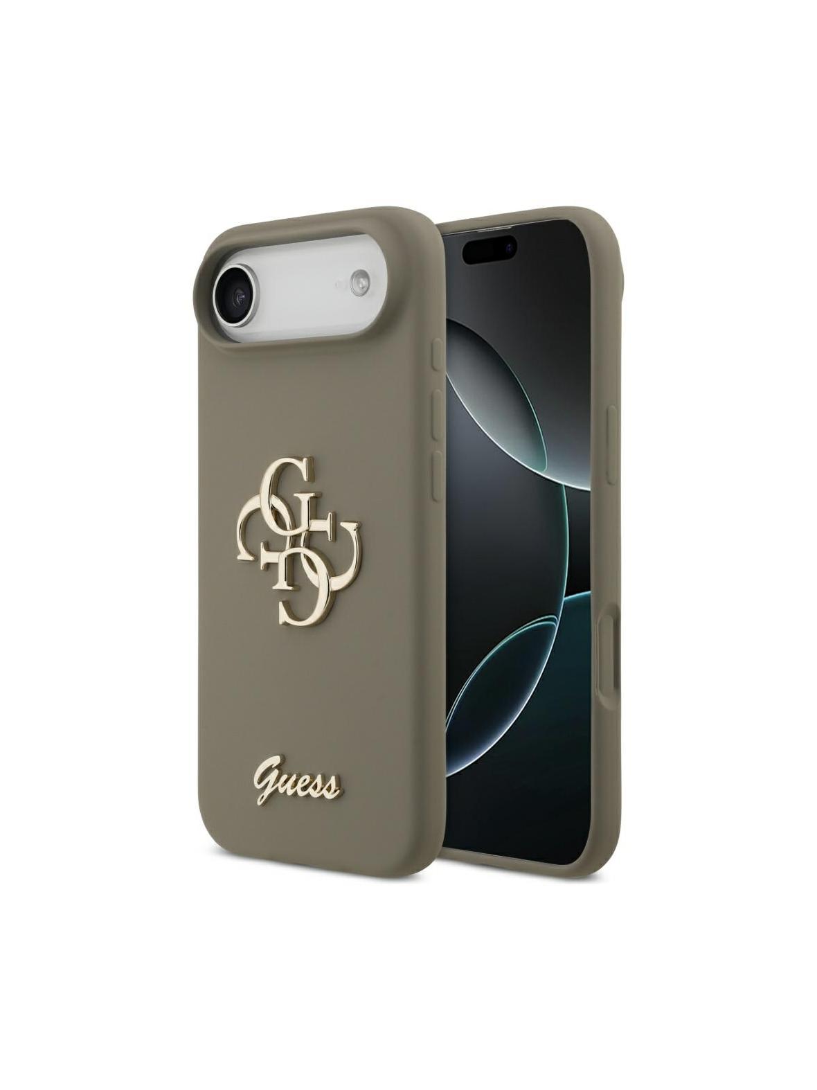 GUESS futerał do IPHONE 17 Air GUHCP17MSC4GSMW (Silicone W/ Big 4G Script) brązowy