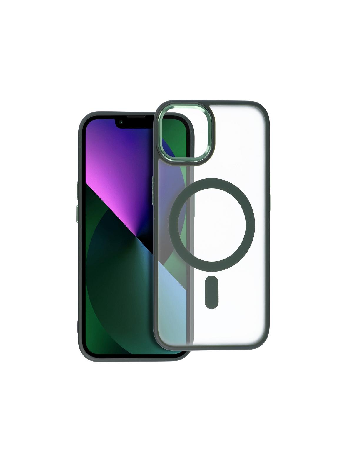 Futerał MATTE MAG COVER kompatybilny z MagSafe do IPHONE 13 zielony