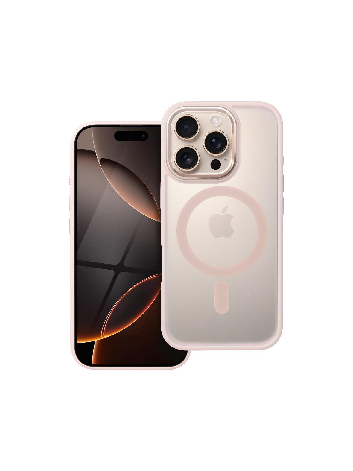 Futerał MATTE MAG COVER kompatybilny z MagSafe do IPHONE 16 Pro różowy
