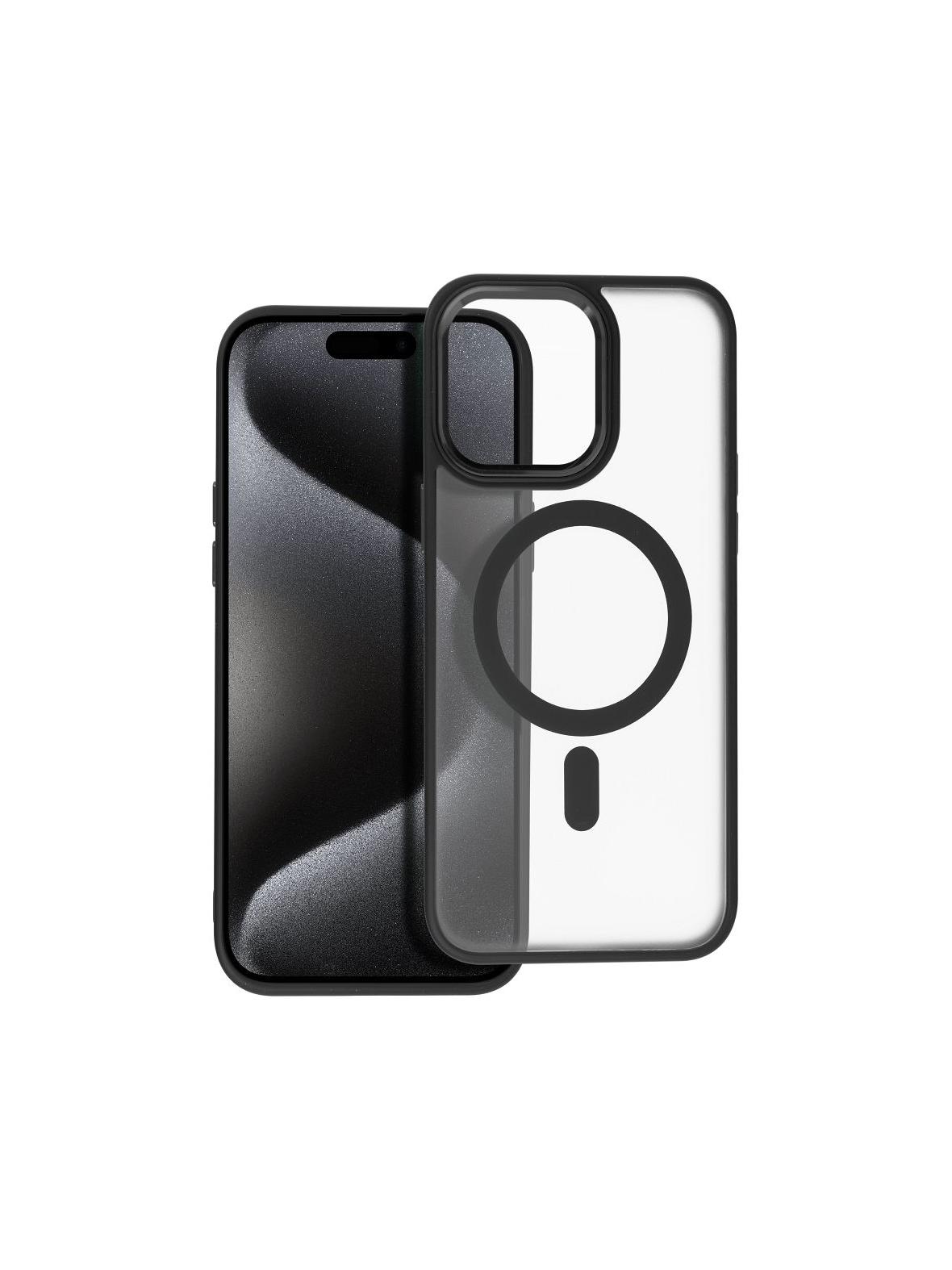 Futerał MATTE MAG COVER kompatybilny z MagSafe do IPHONE 15 Pro Max czarny