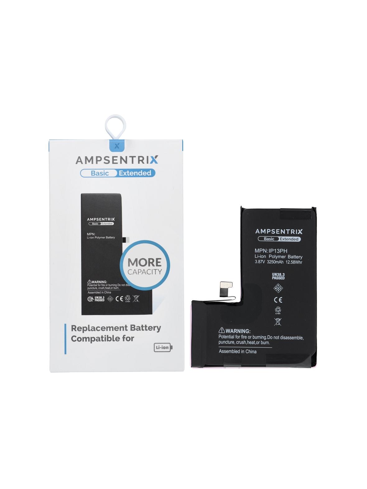 AmpSentrix Basic bateria do iPhone 13 Pro (zwiększona pojemność 3250 mAh)