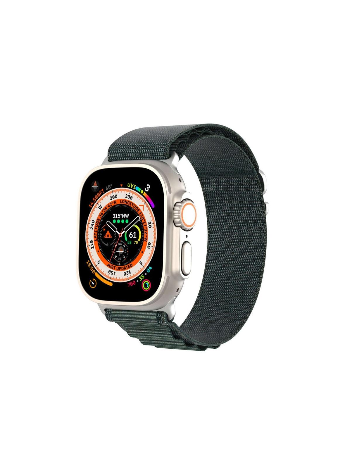 DUX DUCIS pasek GS nylonowy do Apple Watch 42 / 44 / 45 / 49 mm oliwkowy