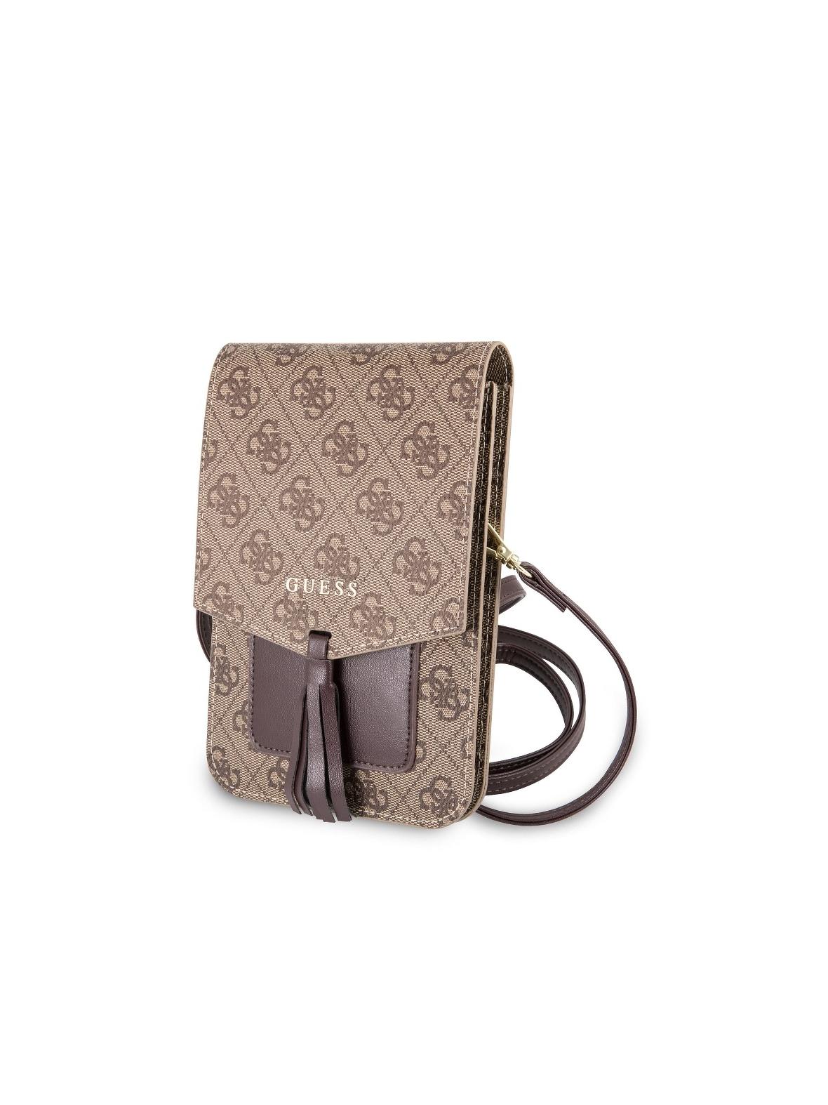 GUESS torebka uniwersalna na telefon GUWBSQGBE brązowa