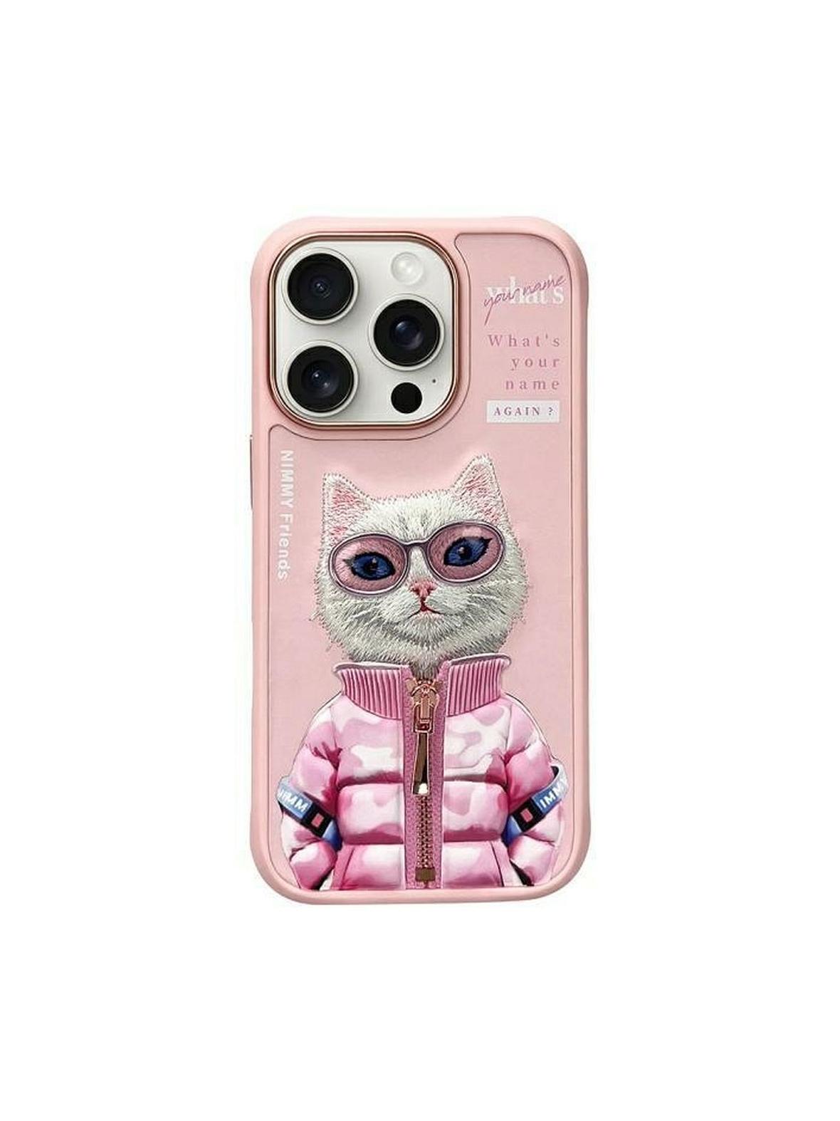 NIMMY futerał COOL&CUTE 2.0 Cat do IPHONE 16 Pro różowy
