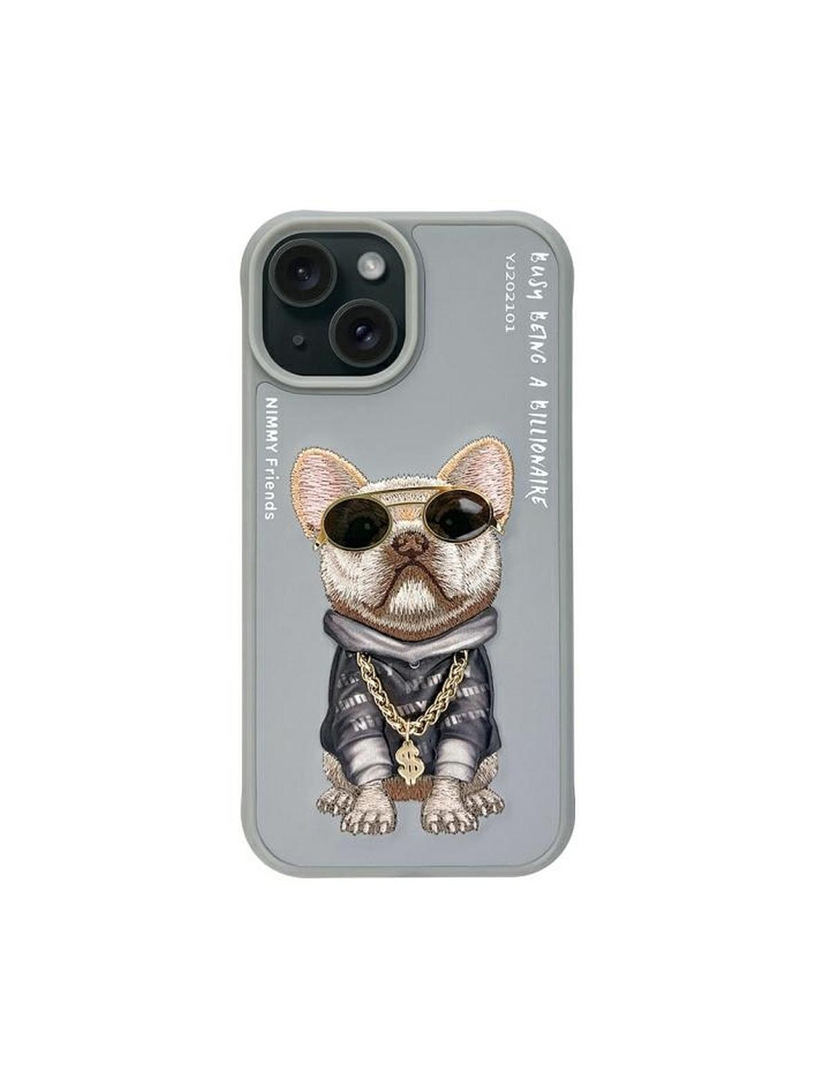 NIMMY futerał GLASSES COOL DOG do IPHONE 15 szary