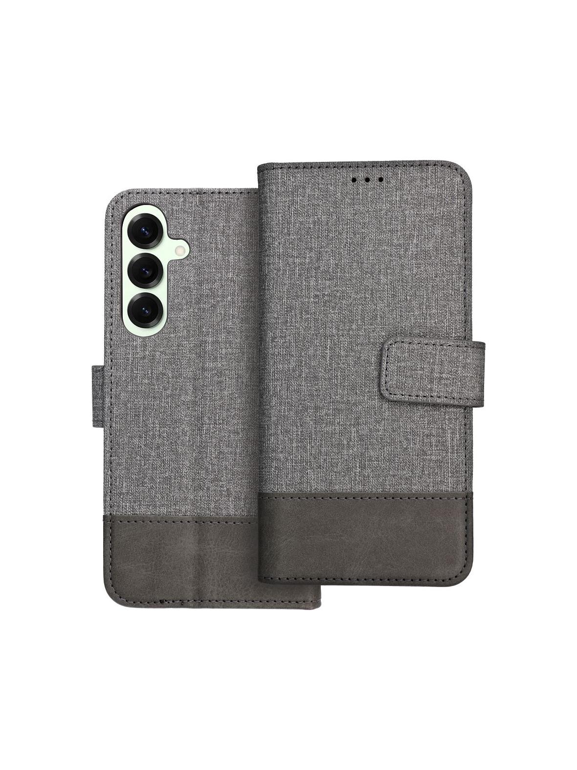 Kabura GOMMA Book do SAMSUNG S24 FE szary