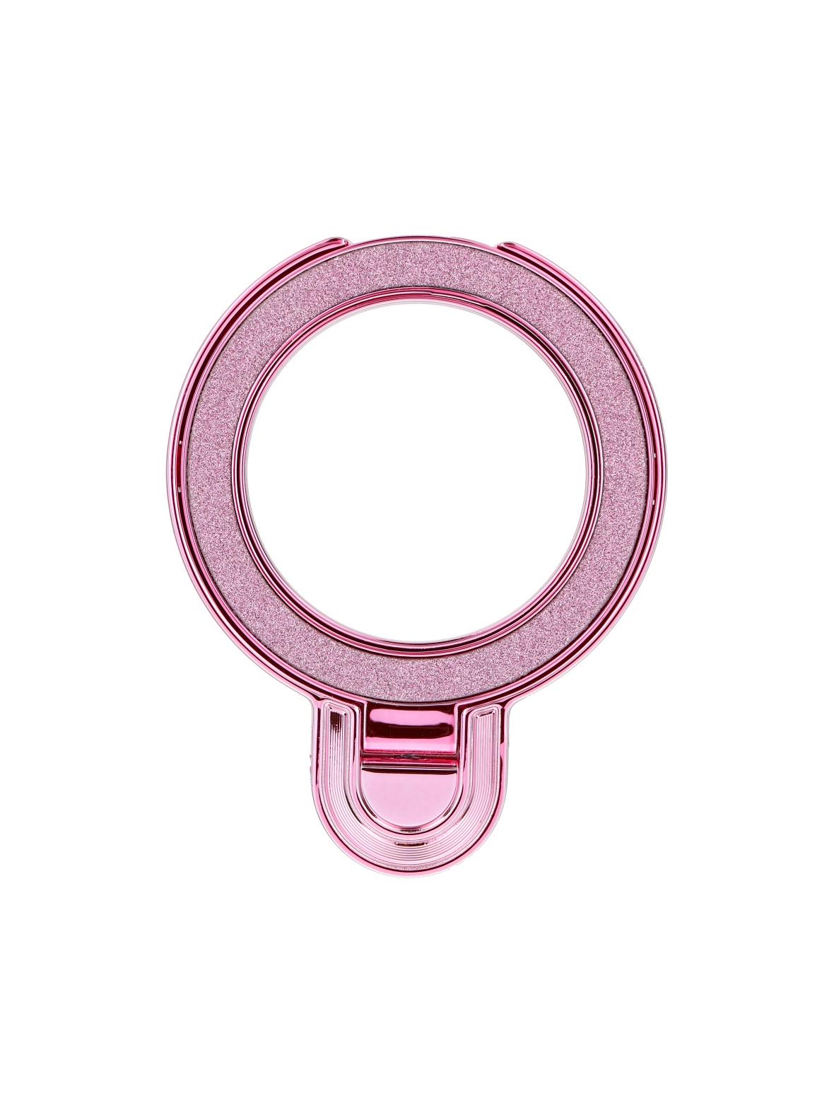 Stojak na telefon CIRCLE GLITTER - naklejany - różowy