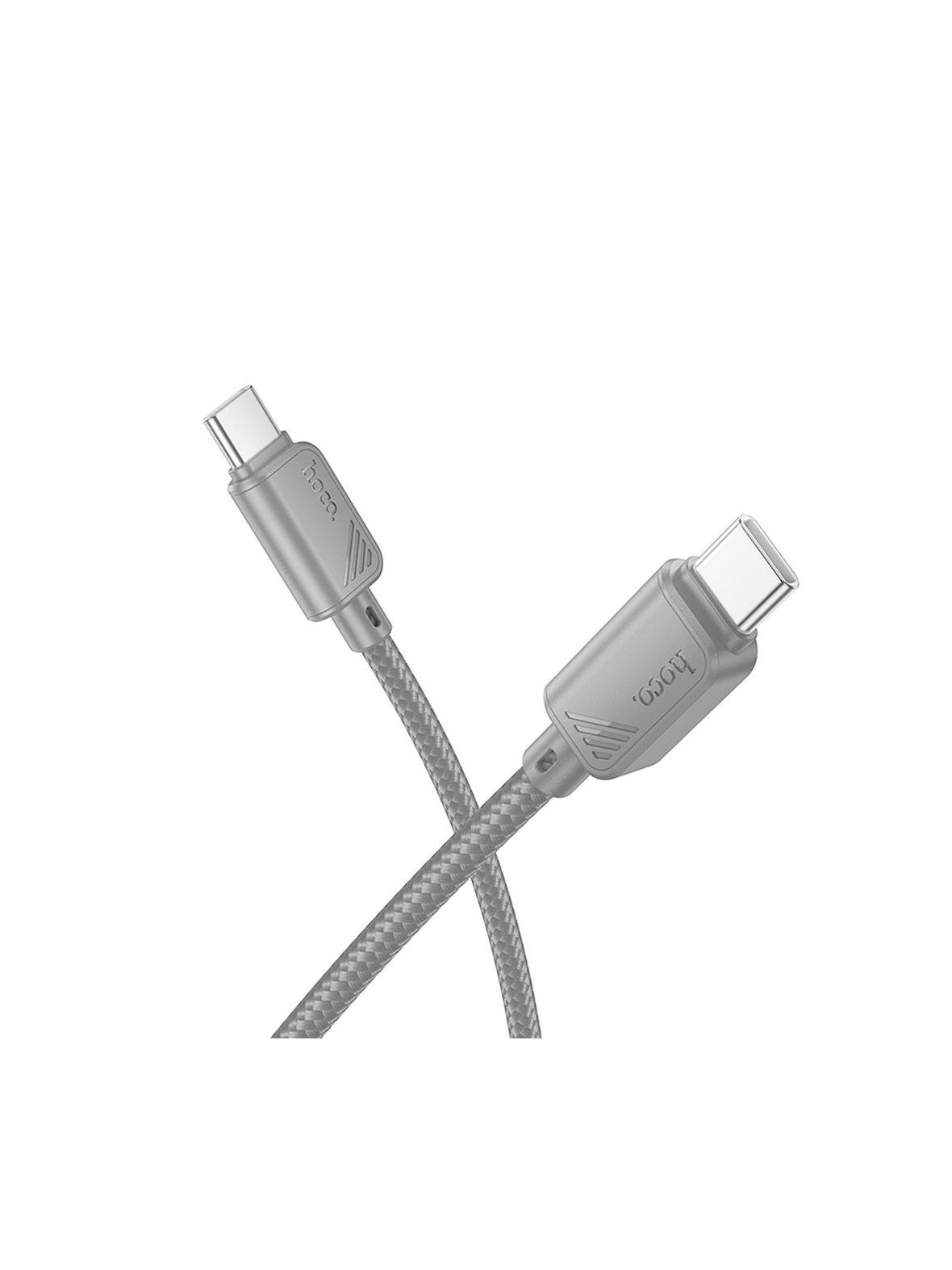 Kabel USB C do USB C Hoco 3A 60W 1 m X113 szary