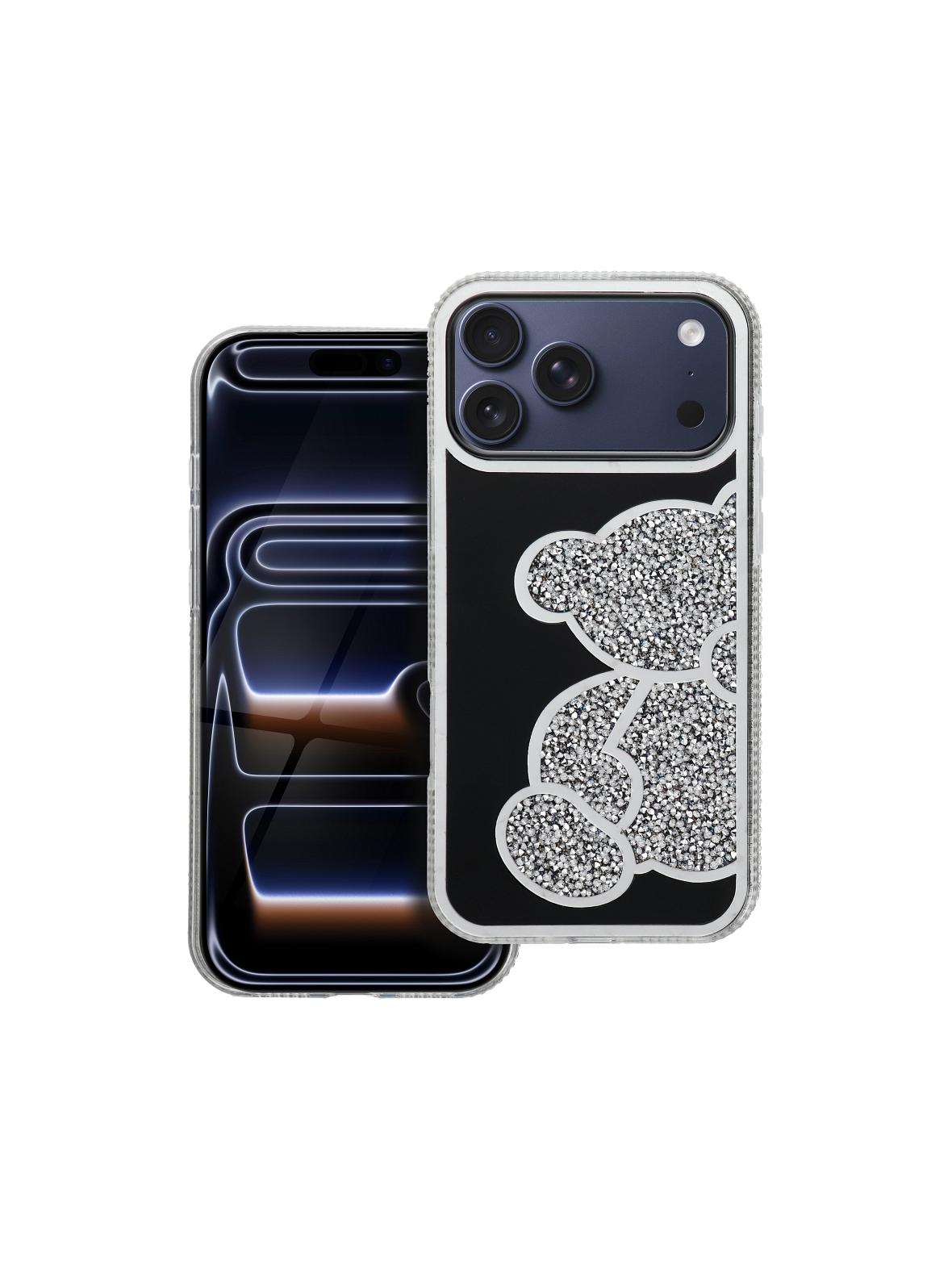 Futerał TEDDY BEAR do IPHONE 17 Pro Max srebrny