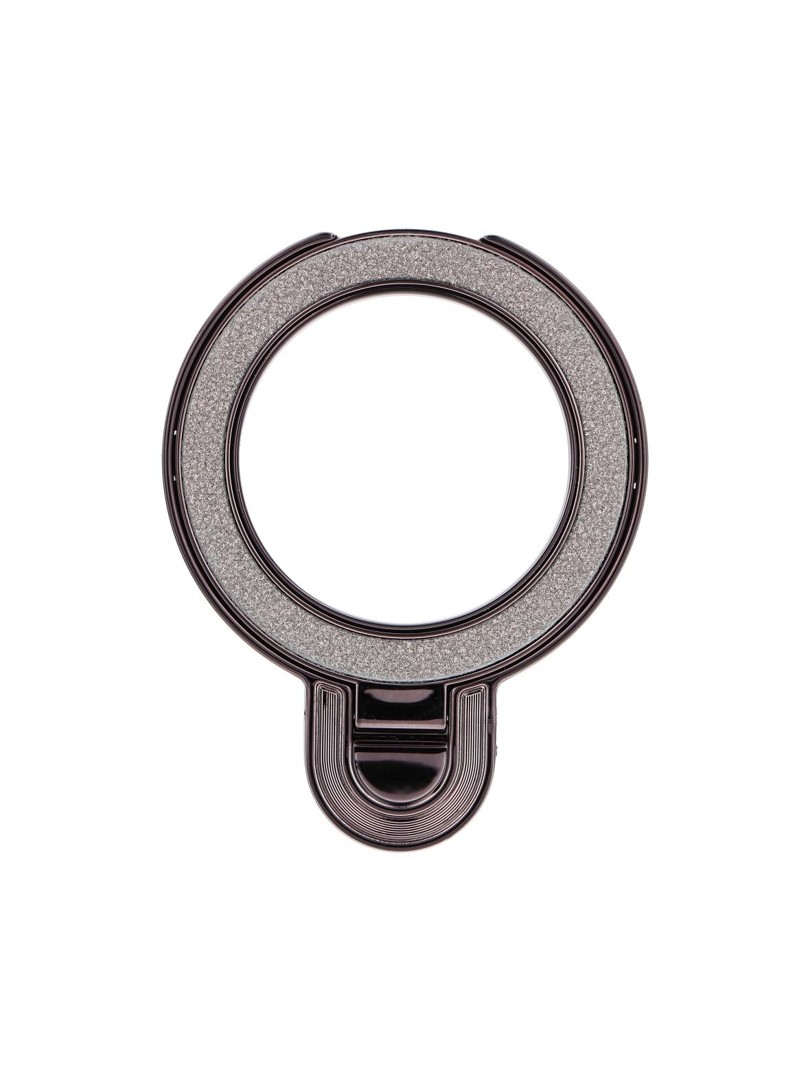 Stojak na telefon CIRCLE GLITTER - naklejany - czarny