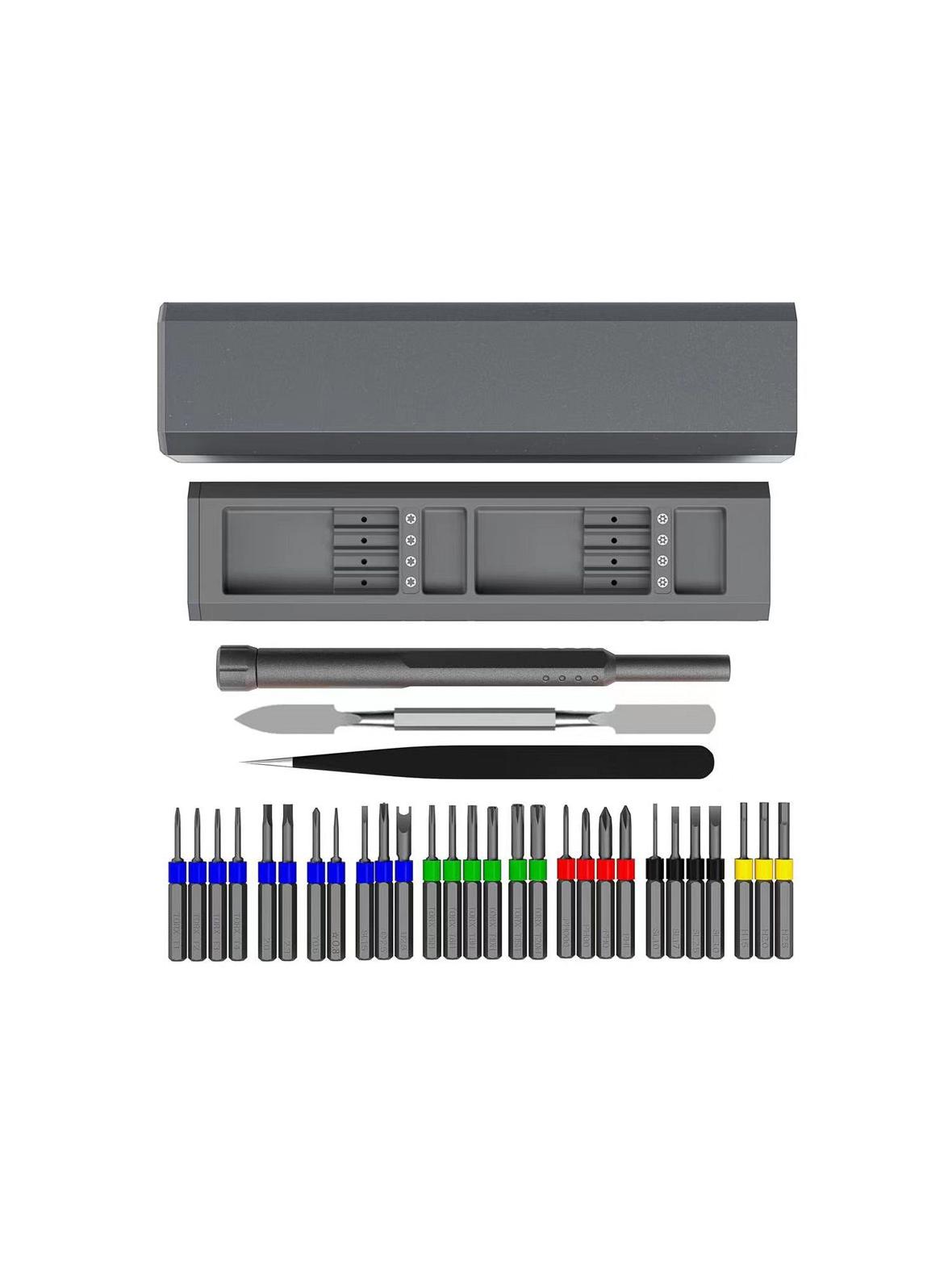 Zestaw śrubokrętów precyzyjnych / wkrętaków serwisowych, bitów 30w1 aluminium