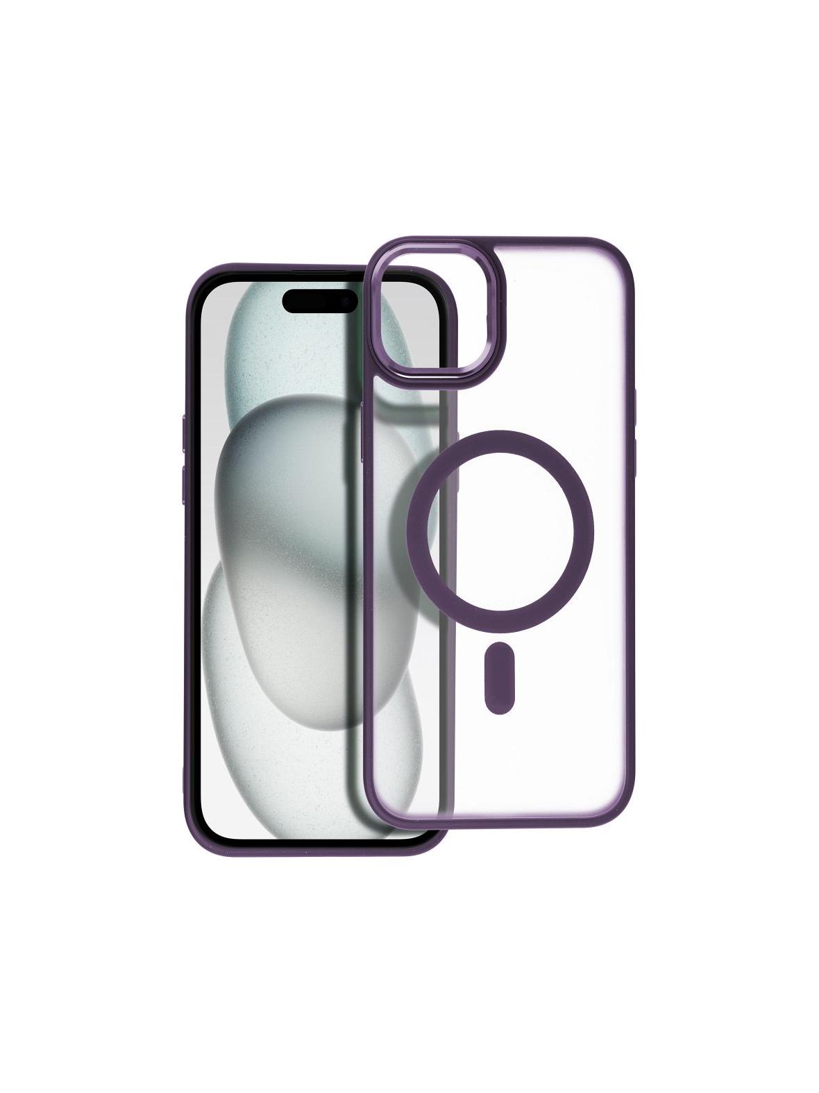 Futerał MATTE MAG COVER kompatybilny z MagSafe do IPHONE 15 Plus fioletowy