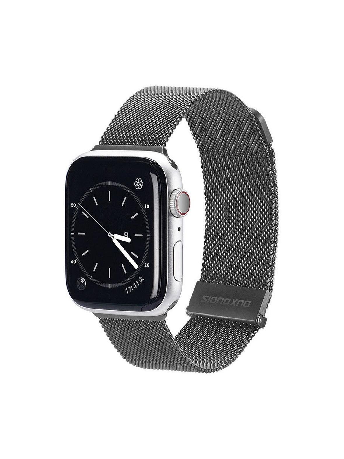 DUX DUCIS pasek MILANESE magnetyczny ze stali nierdzewnej do Apple Watch 38 / 40 / 41 mm szary