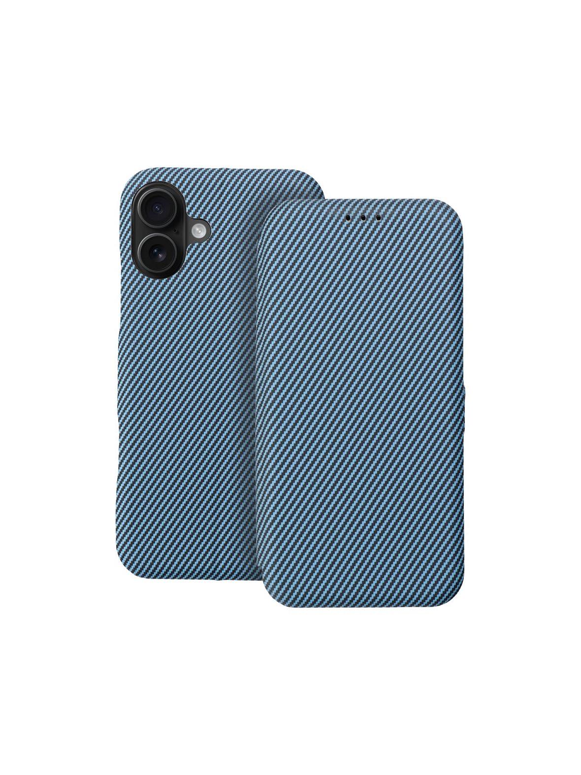 Kabura FOLIO Side Magnet do IPHONE 16 PLUS niebieski