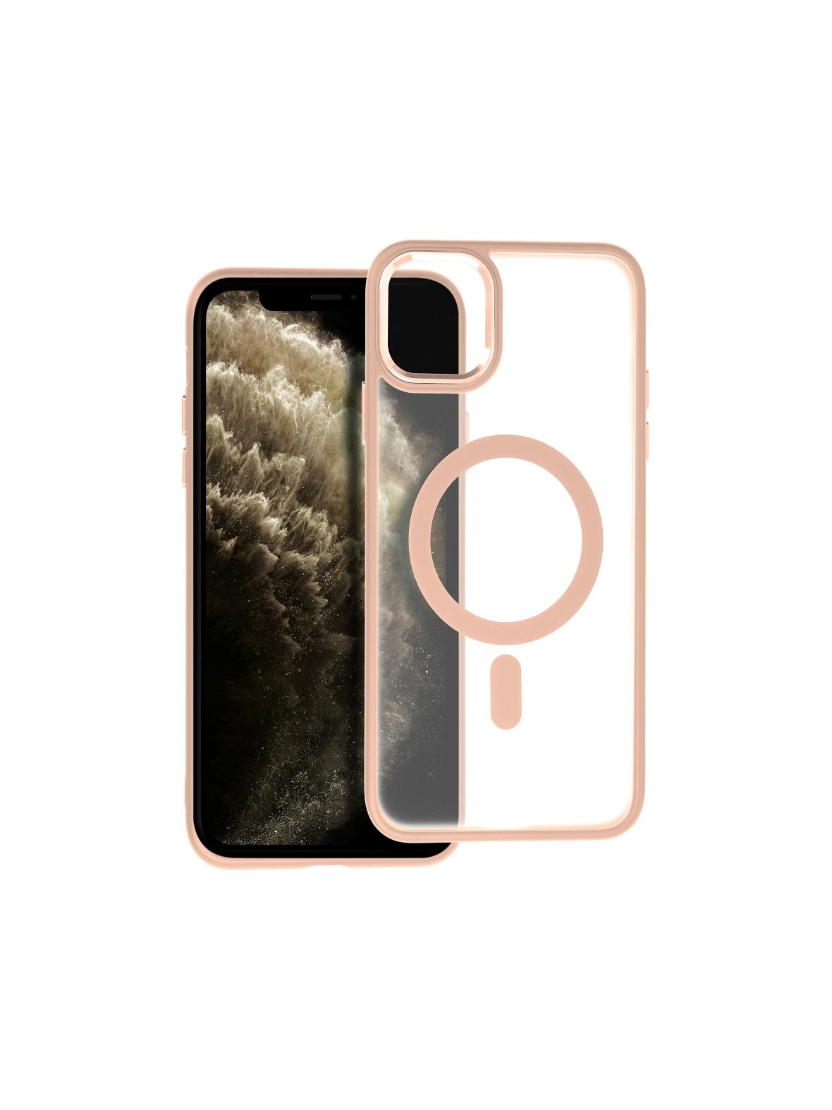 Futerał MATTE MAG COVER kompatybilny z MagSafe do IPHONE 11 Pro Max różowy