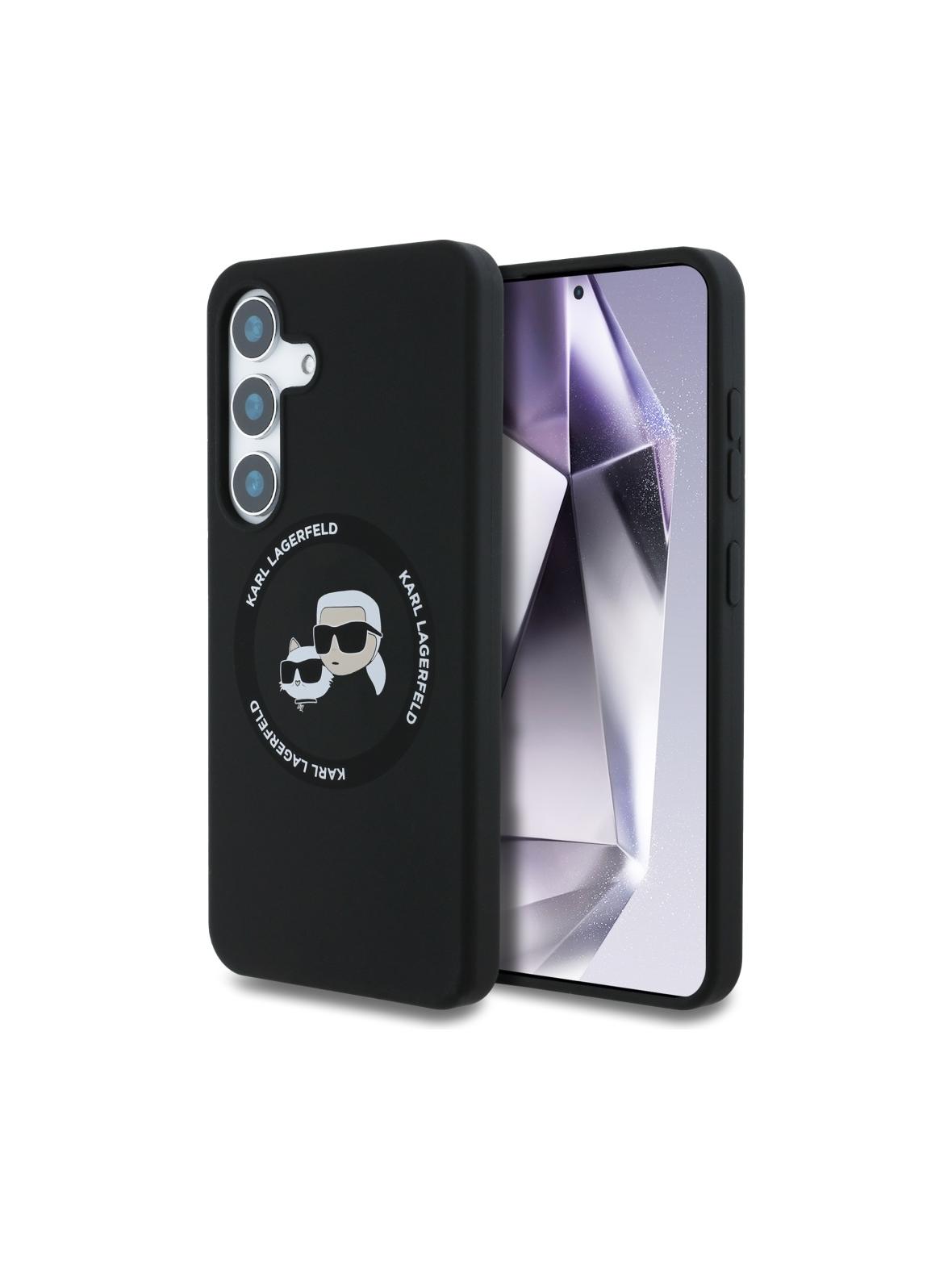KARL LAGERFELD futerał do SAMSUNG S25 KLHMS25SSKCHTCK (Magnetic Silicone Double Heads) czarny
