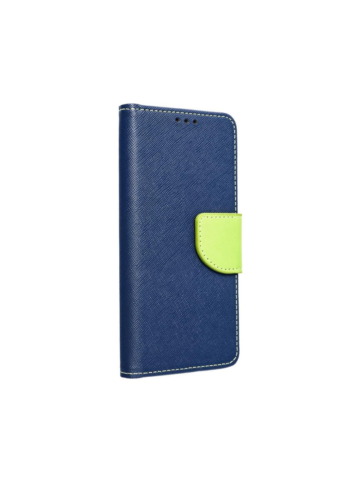 Kabura FANCY Book do SAMSUNG S23 FE granatowo limonkowy