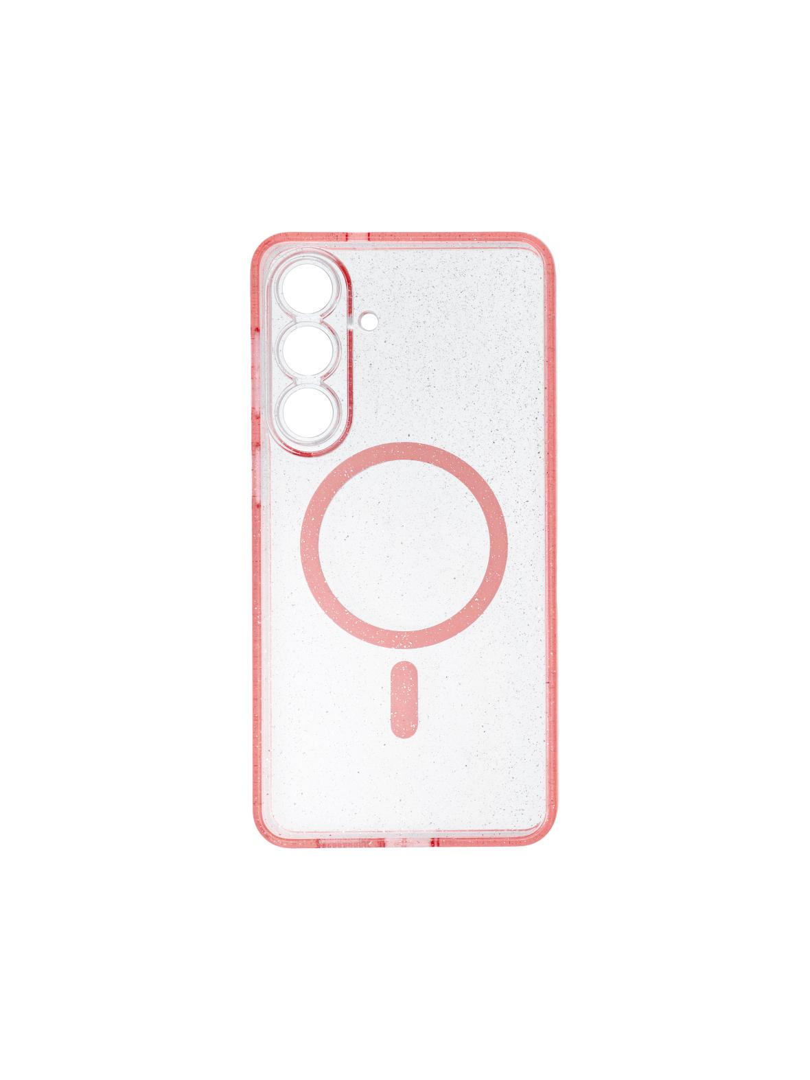 Futerał do Samsung S26 PLUS Clear Mag Cover (STR / CAMERA PROTECTION) zgodny z MagSafe  różówyglitter