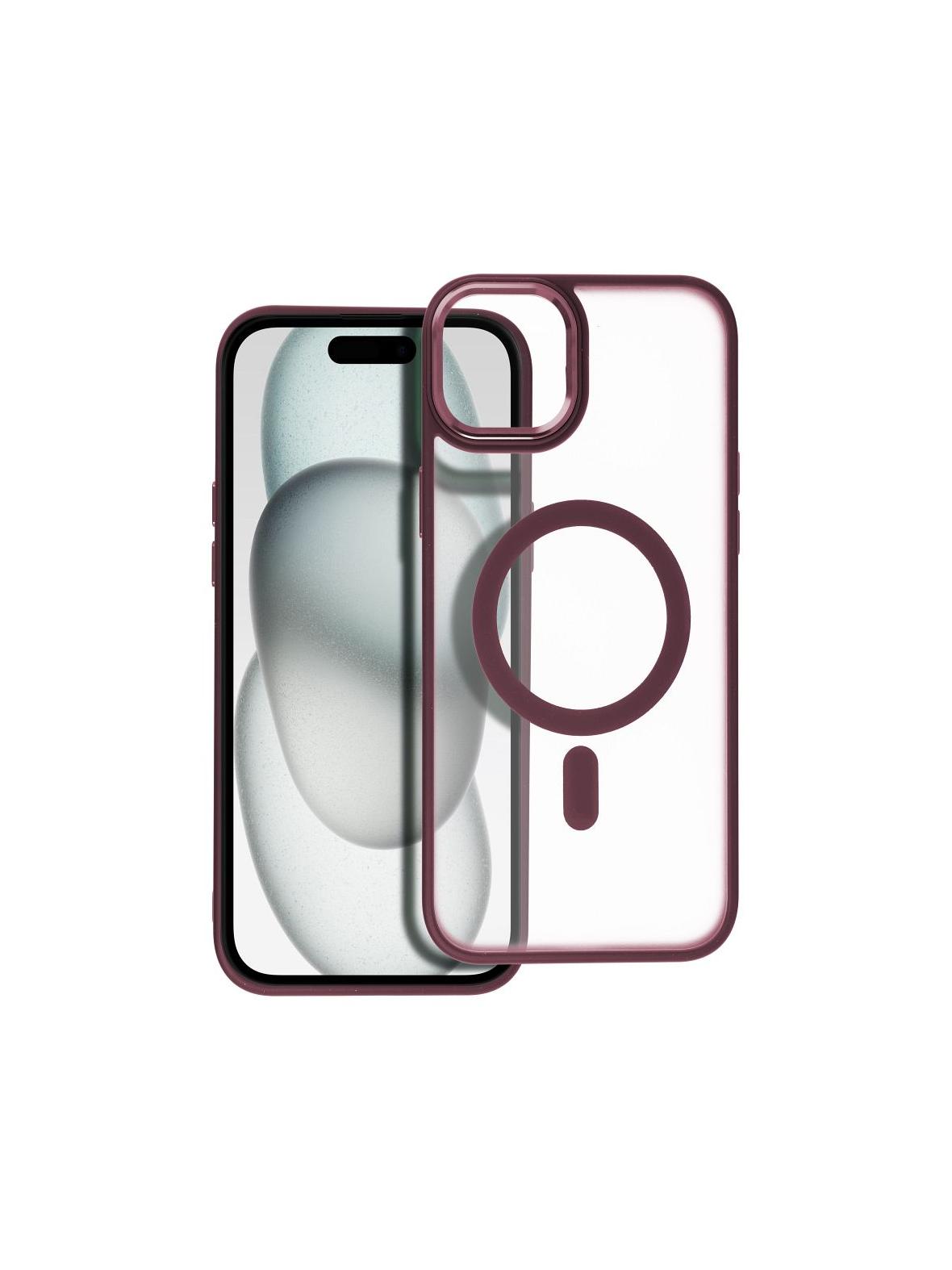 Futerał MATTE MAG COVER kompatybilny z MagSafe do IPHONE 15 Plus czerwony