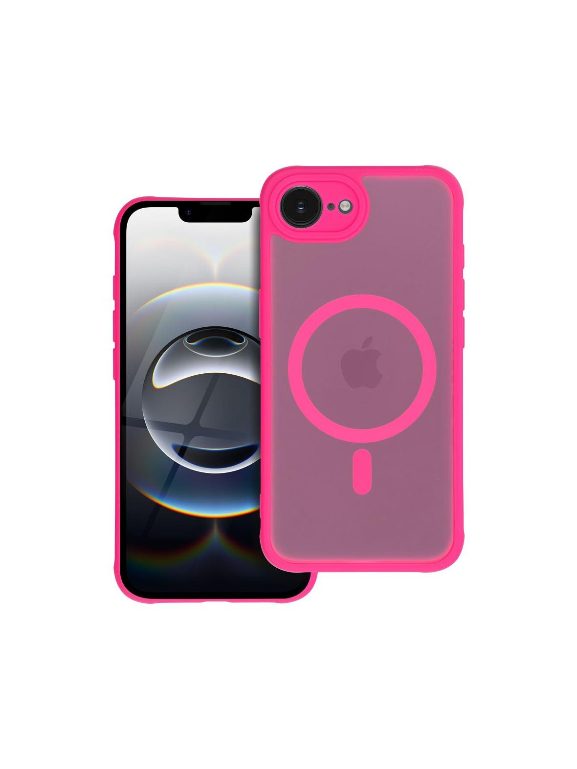 Futerał FULL MATTE MAG COVER kompatybilny z MagSafe do IPHONE 16e (SE 4 2025) różowy