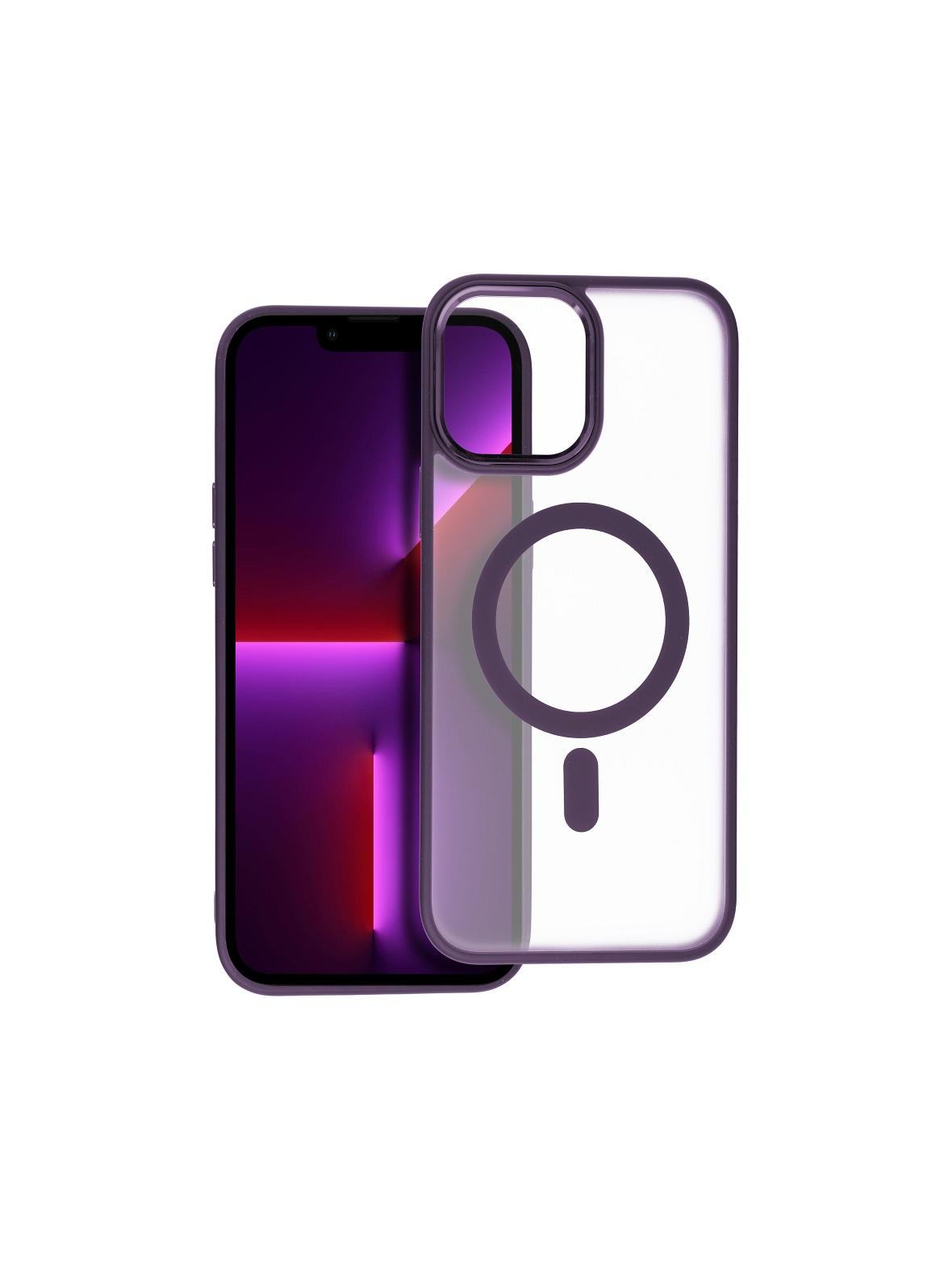 Futerał MATTE MAG COVER kompatybilny z MagSafe do IPHONE 13 Pro fioletowy