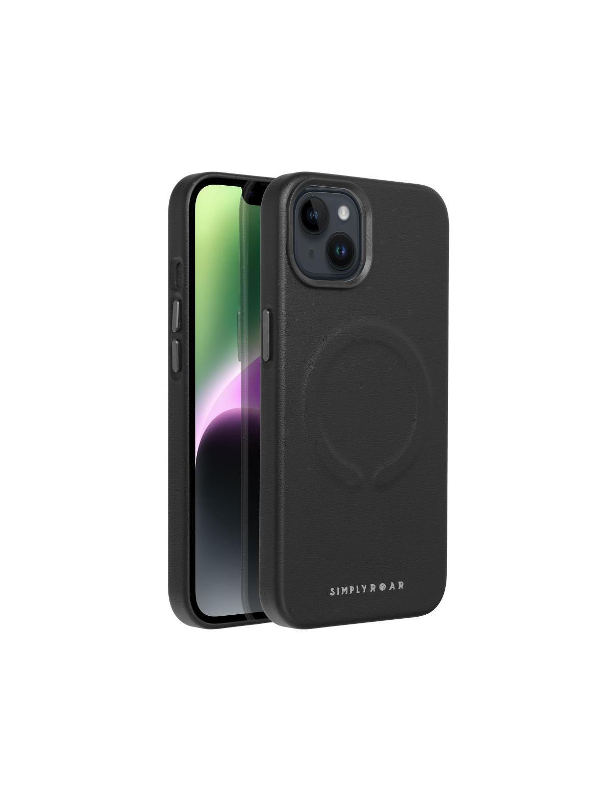 ROAR futerał LEATHER MAG kompatybilny z MagSafe do IPHONE 12 Pro Czarny