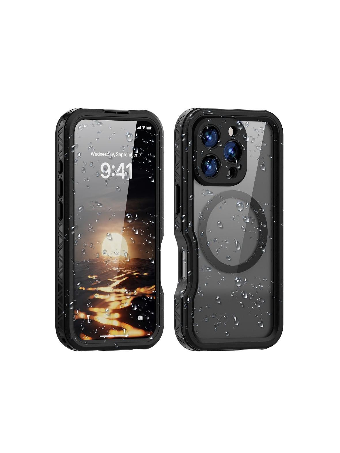 Futerał wodoodporny SHELLBOX GT kompatybilny z MagSafe do IPHONE 16 Pro czarny