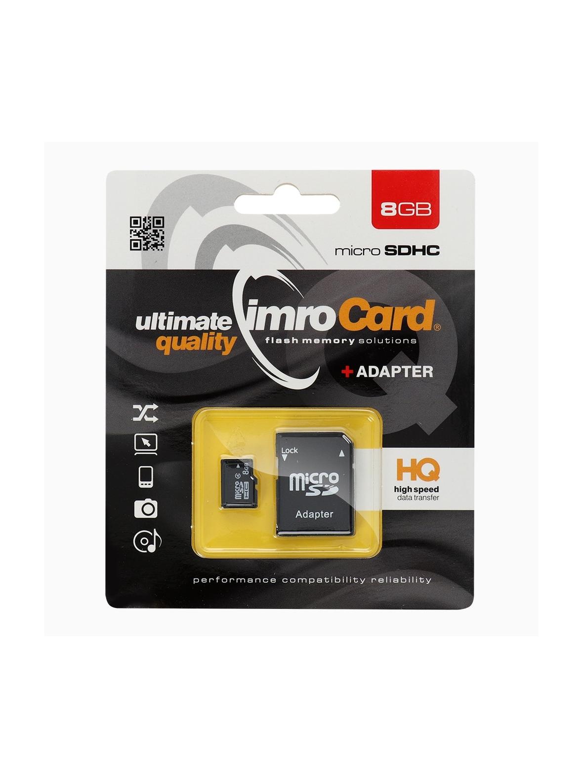 IMRO karta pamięci microSD 8GB z adapterem SD