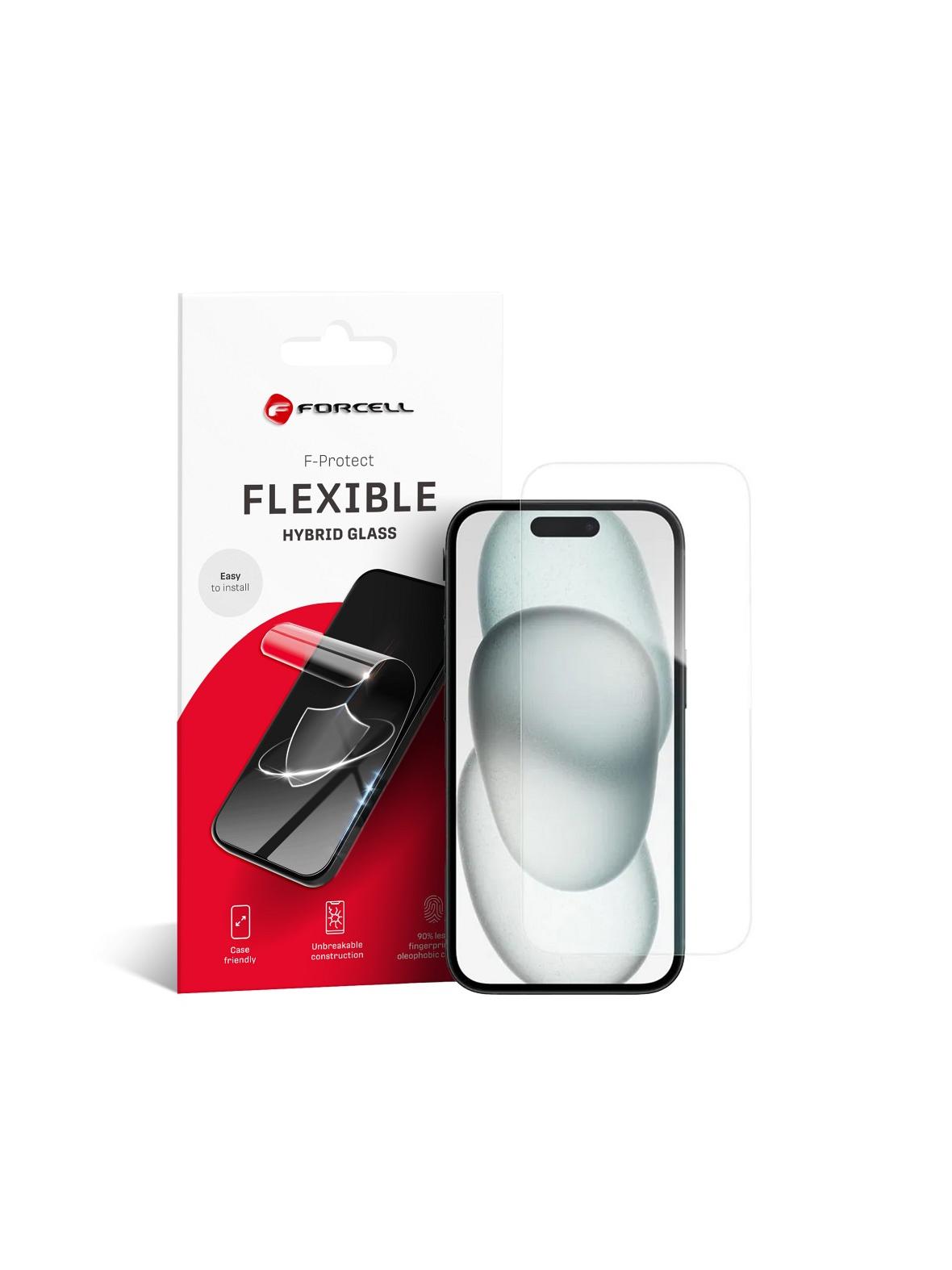 Szkło hybrydowe do iPhone 15 Forcell Flexible Nano Glass