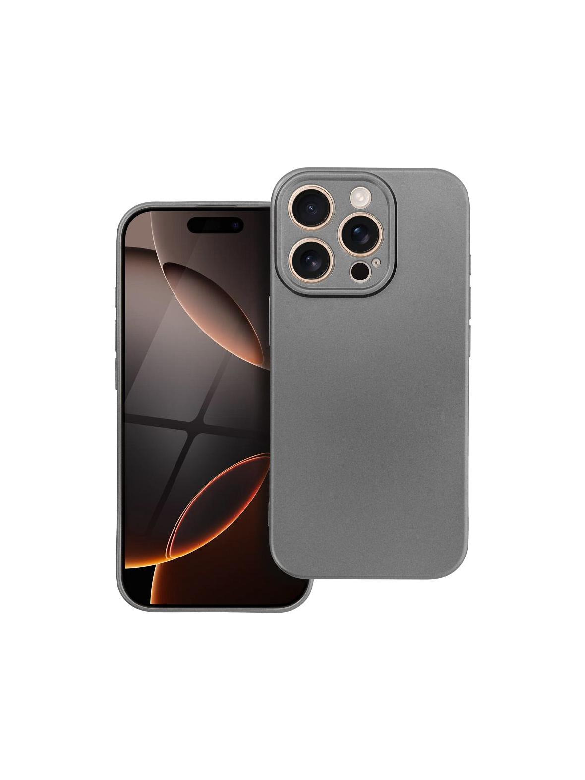 Futerał METALLIC do IPHONE 16 Pro szary